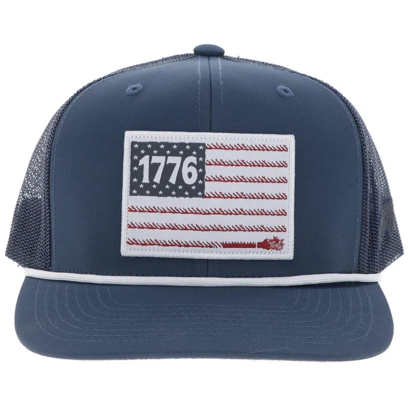 Boy's Youth Hooey "Liberty Roper" Navy with 1776 Flag Patch 2655T-NV-Y