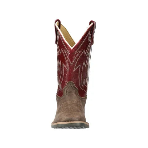 Boy's Youth Smoky Mountain Brown/Burgundy Western Boots