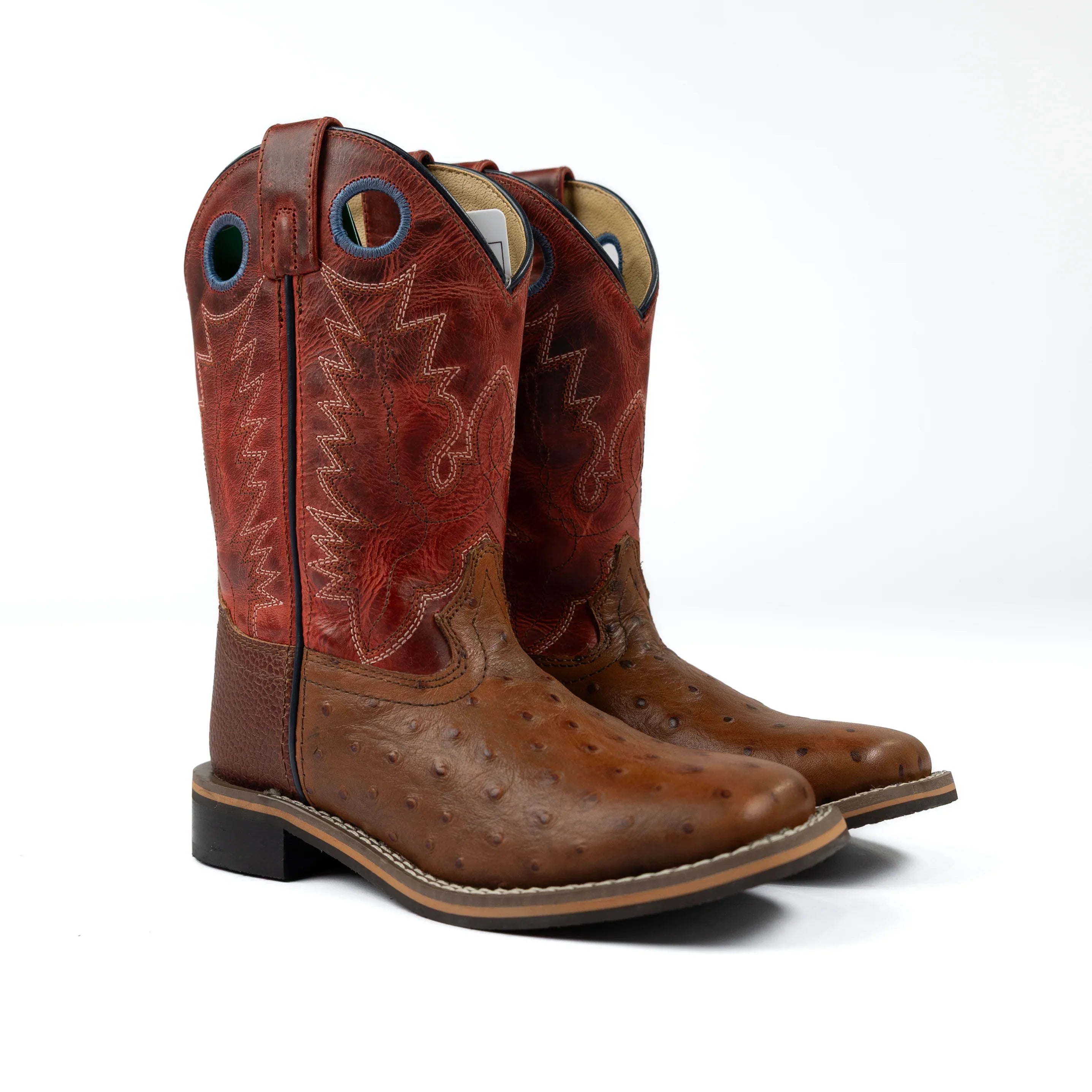Boy's Youth Smoky Mountain Red Square Toe Boots
