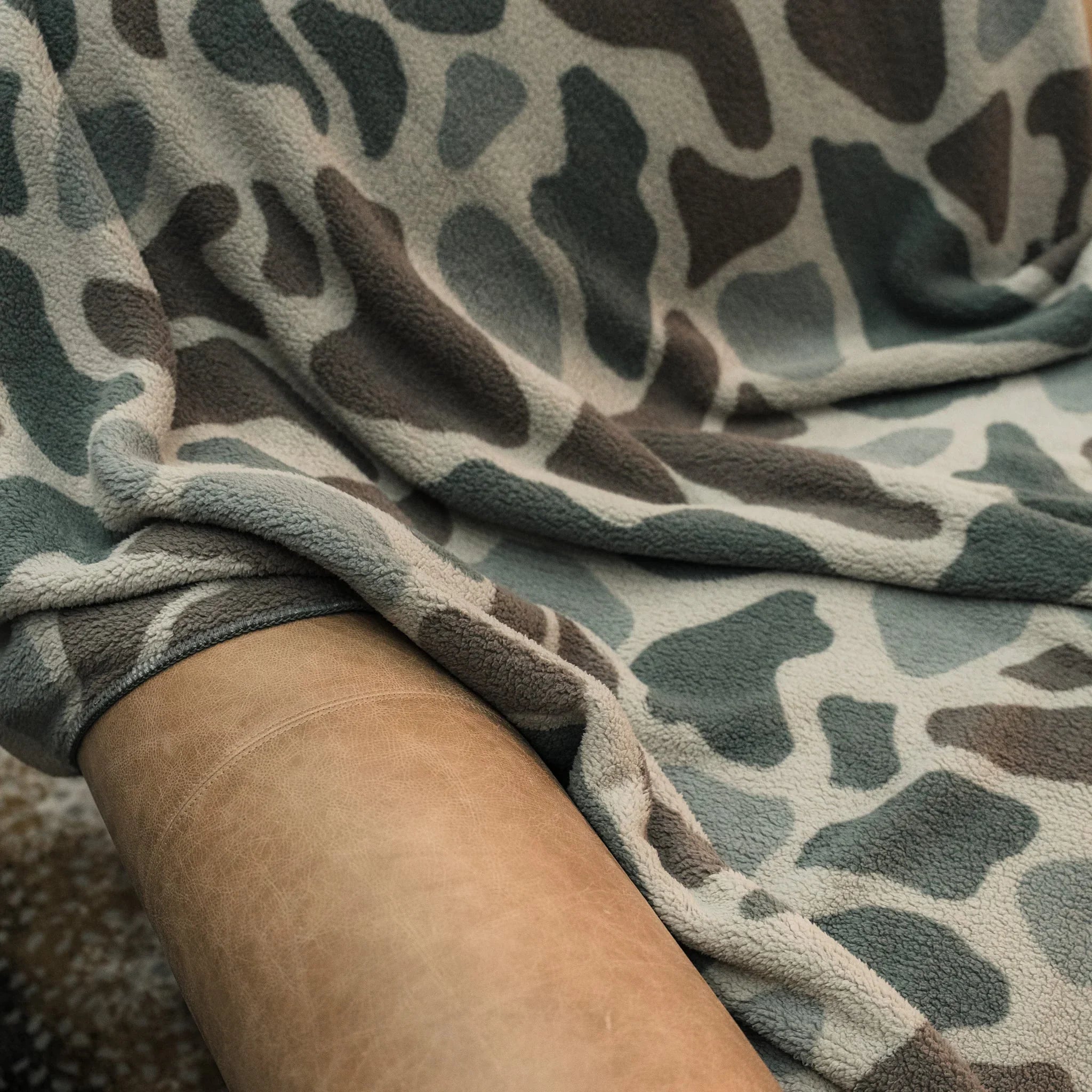 Burlebo Classic Deer Camo Fireside Sherpa Blanket