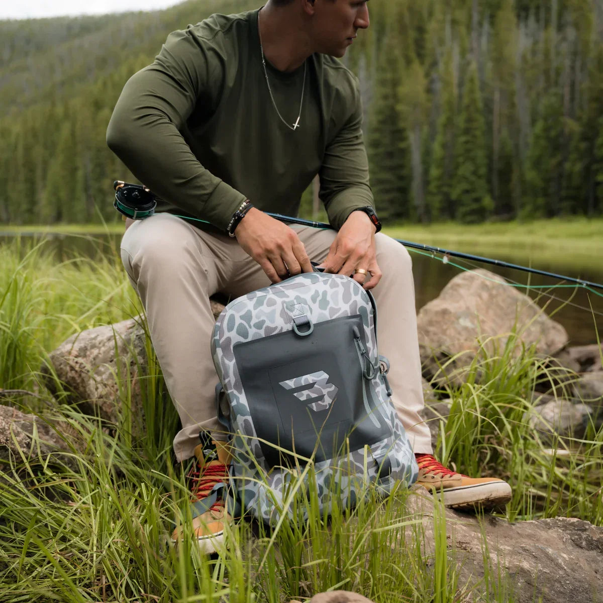 Burlebo Classic Deer Camo Waterproof Backpack