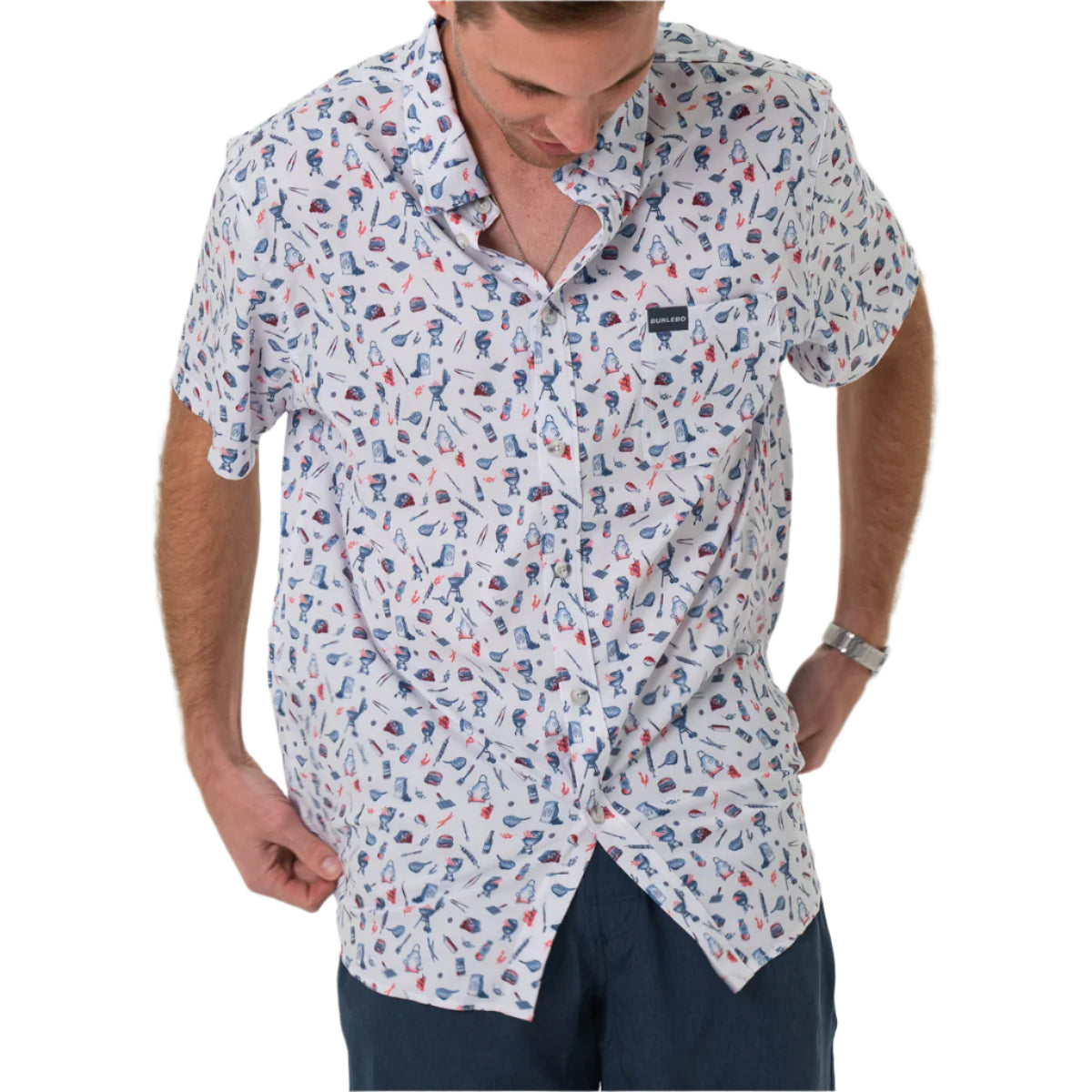 Men's Burlebo Performance Button Up - Grillmaster PBU-GRILL - Crazy House Western Wear