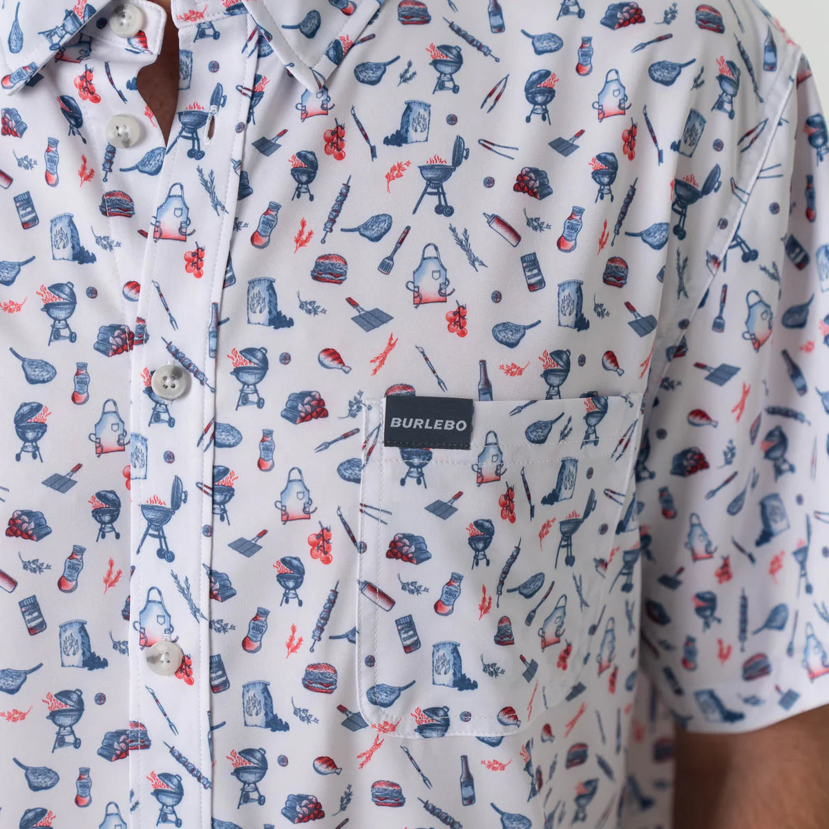 Men's Burlebo Performance Button Up - Grillmaster PBU-GRILL - Crazy House Western Wear