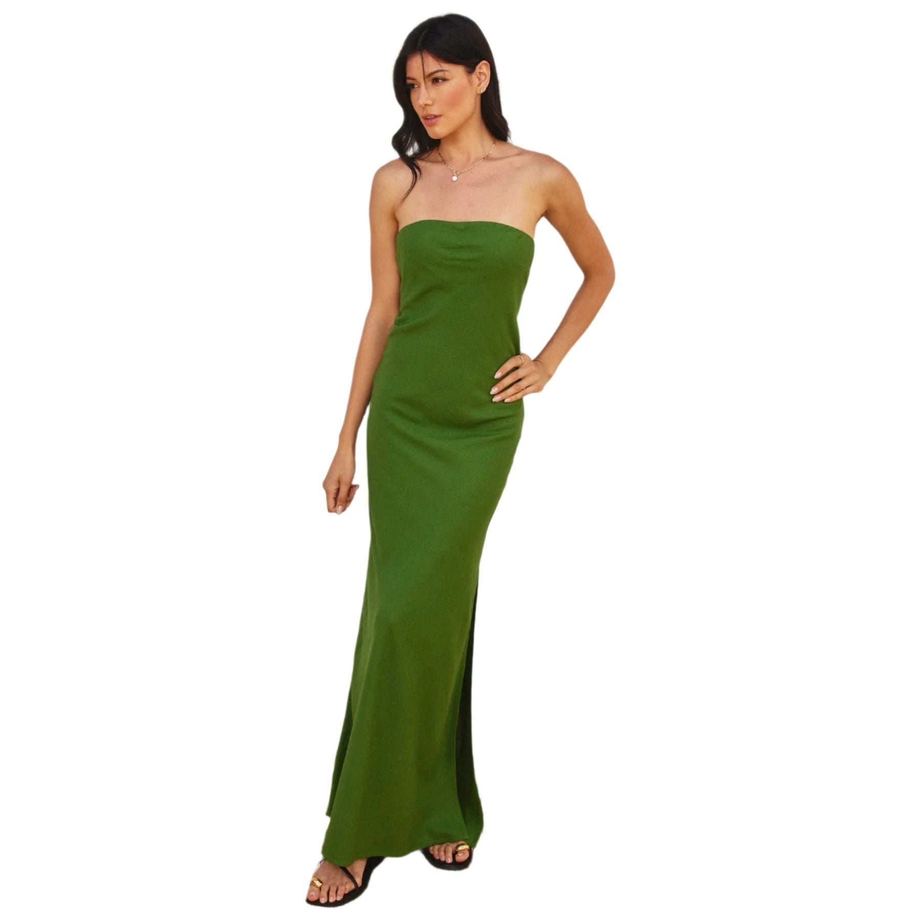 S Women's Heaven Sent Strapless Bias Cut Maxi Dress FD11771A-P1465 S Women's Heaven Sent Strapless Bias Cut Maxi Dress FD11771A-P1465