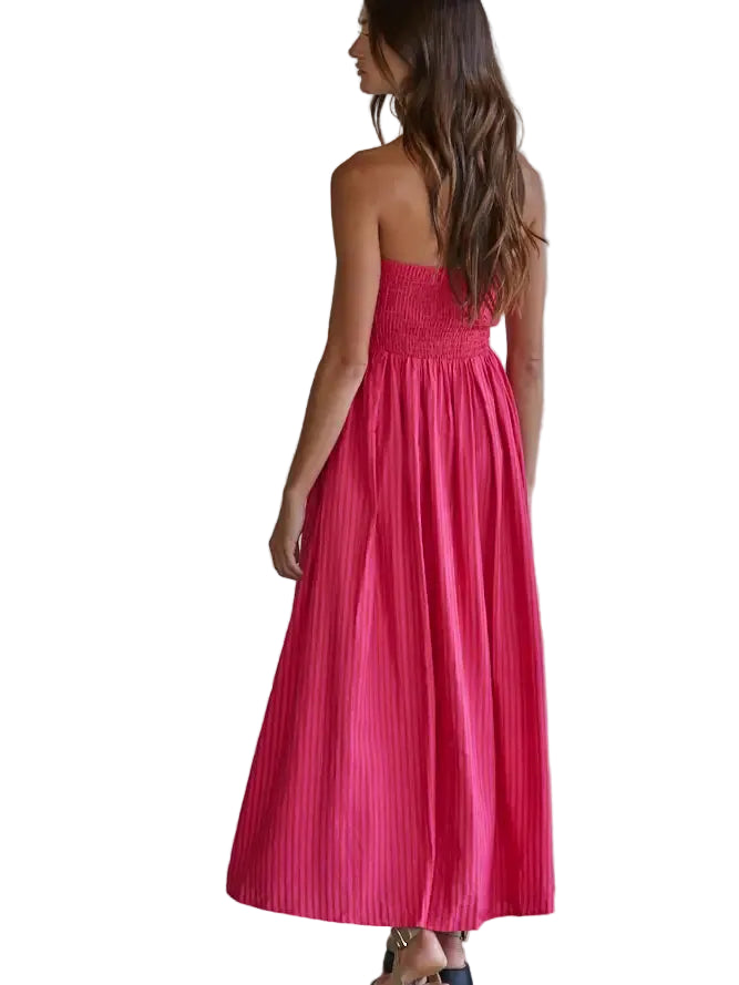 By Together Women's Pink Striped Promenade Dress