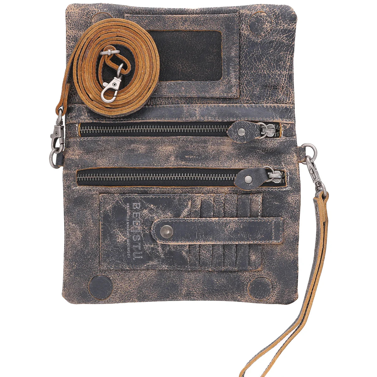 Women's Bedstu Black Lux Crossbody Bag A621040