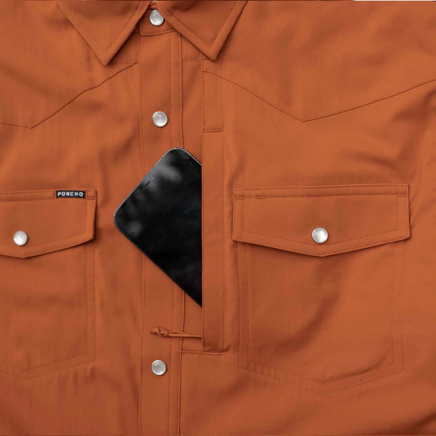 Men's Poncho "The 1969" Short Sleeve Pearl Snap Shirt