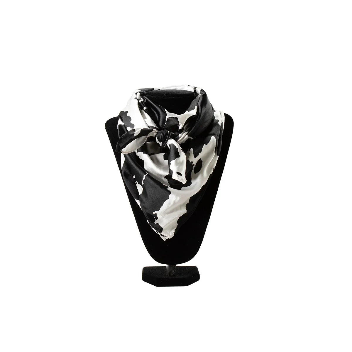 Cow Print Black and White 100% Silk Wild Rag 0910662