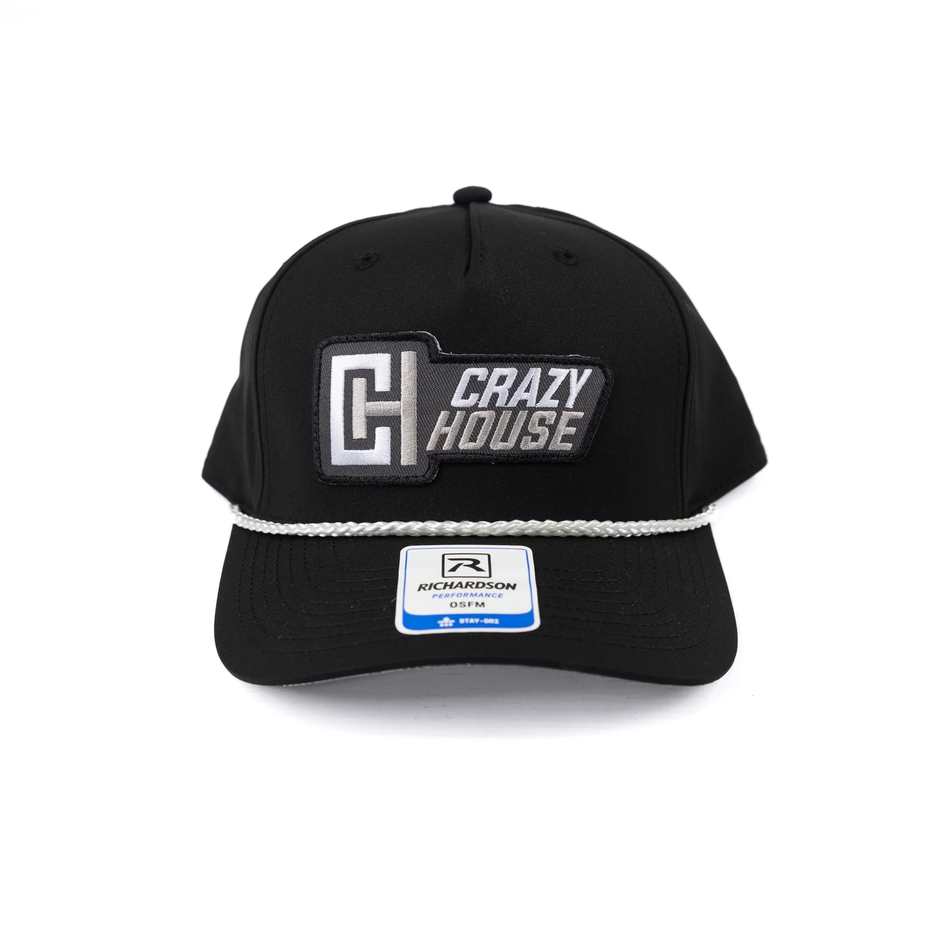 Crazy House Black Cap with CH Patch and White Rope