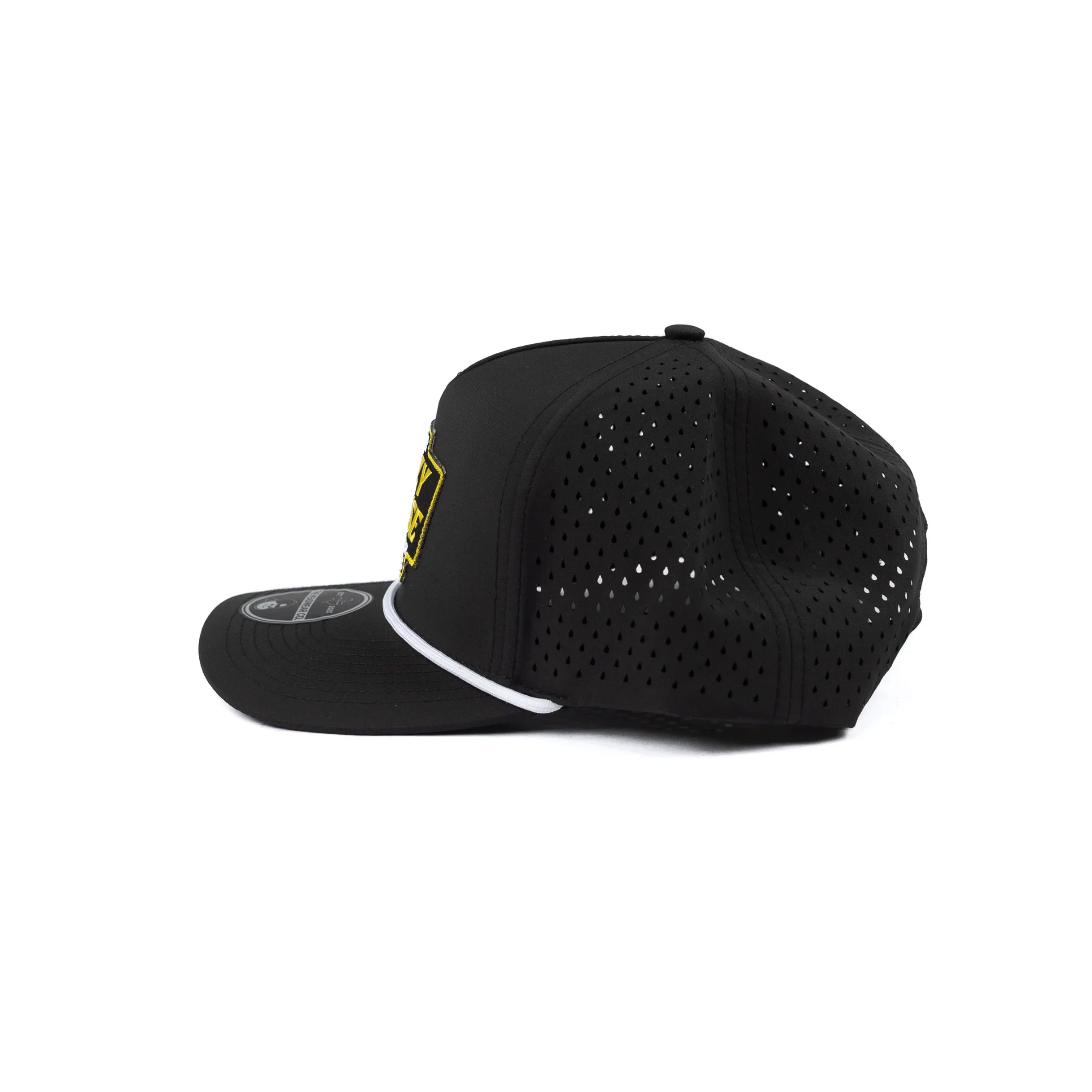 Crazy House Black Snapback with Patch and Rope
