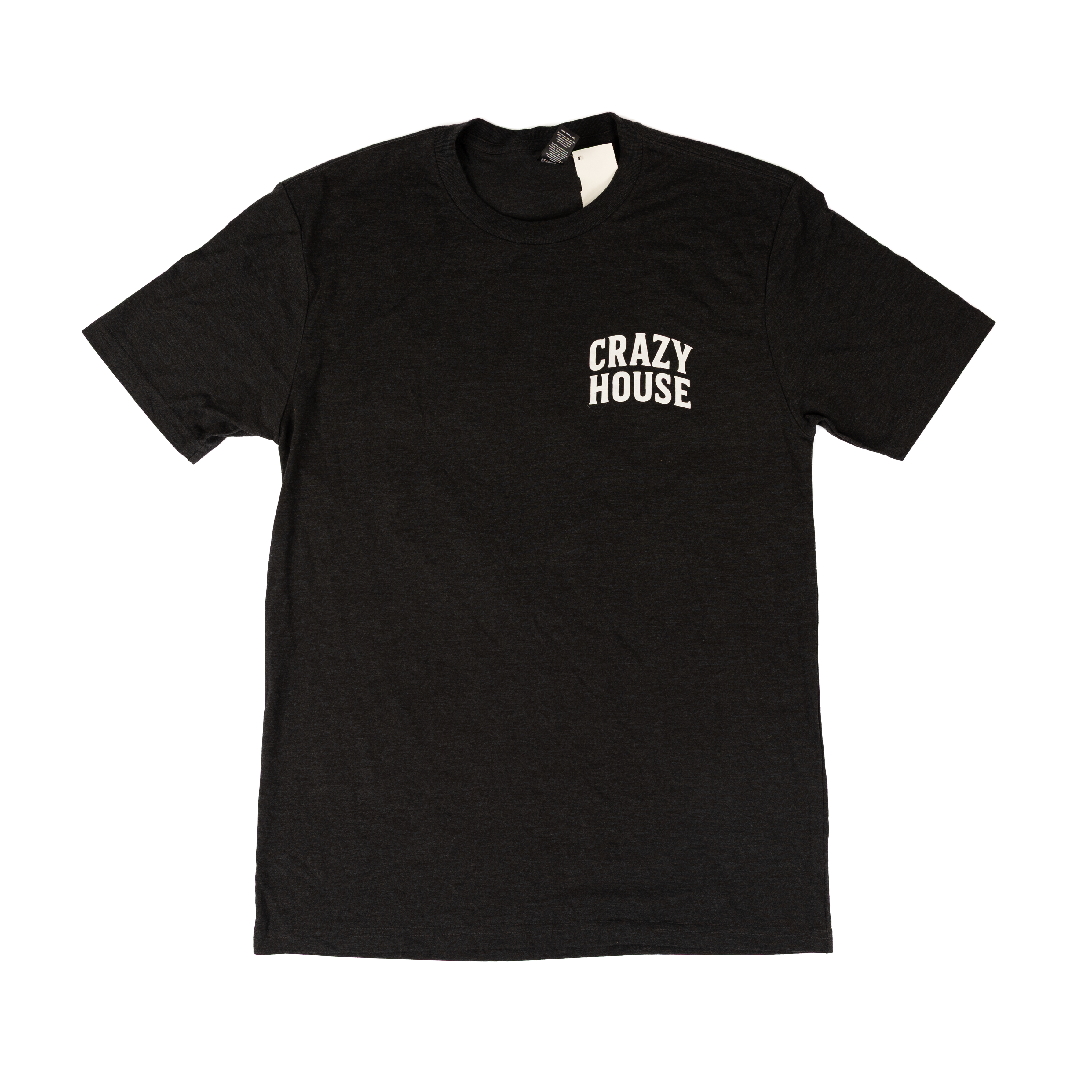 Crazy House Black T-shirt with American Flag
