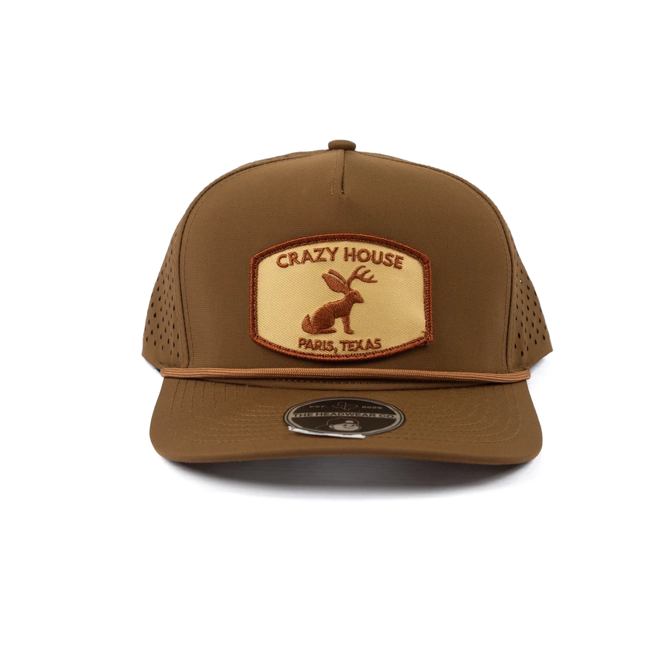 Crazy House Brown Cap with Jackalope Patch