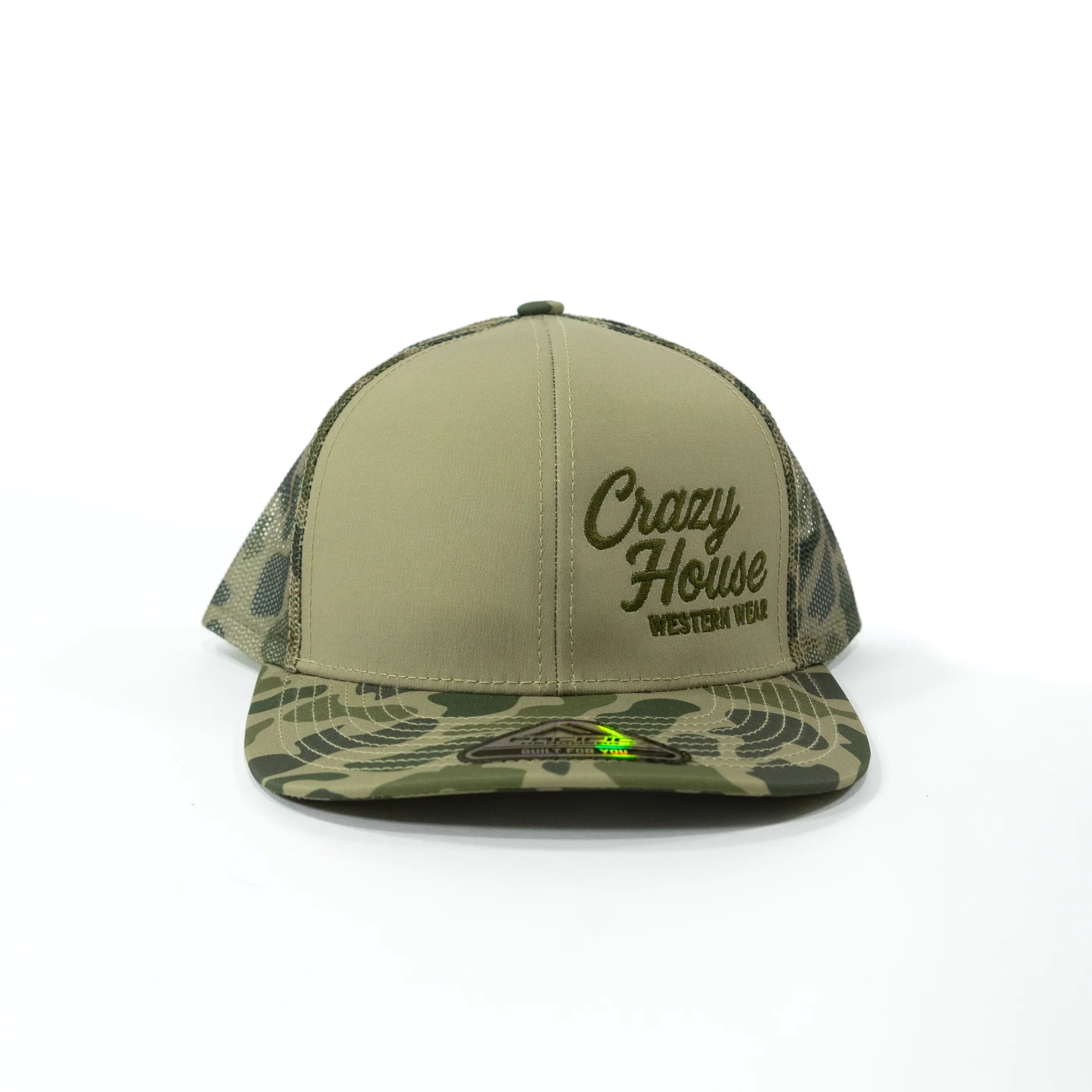 Crazy House Camo and Tan Snapback Cap