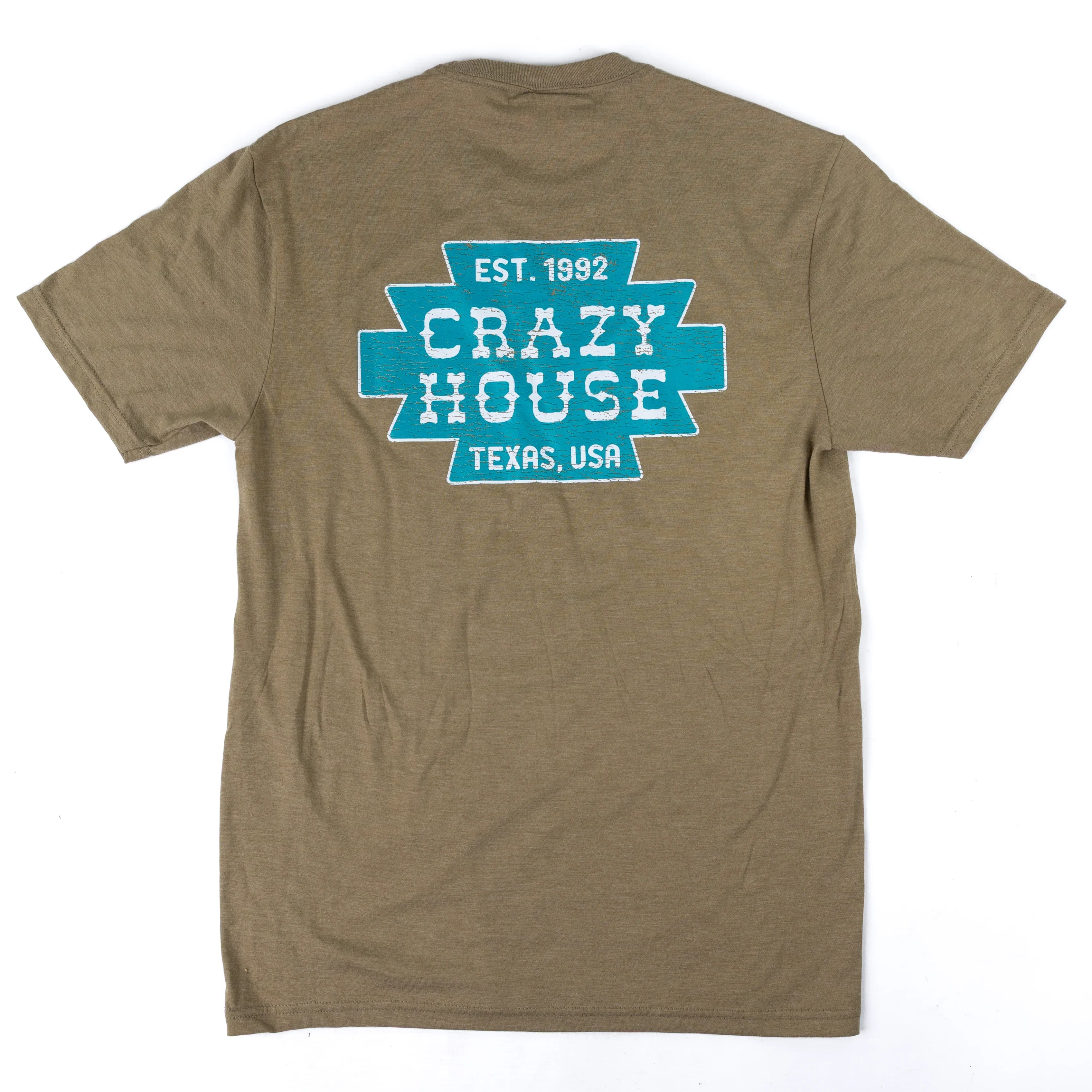 Crazy House Coy Brown Aztec Short Sleeve T-shirt