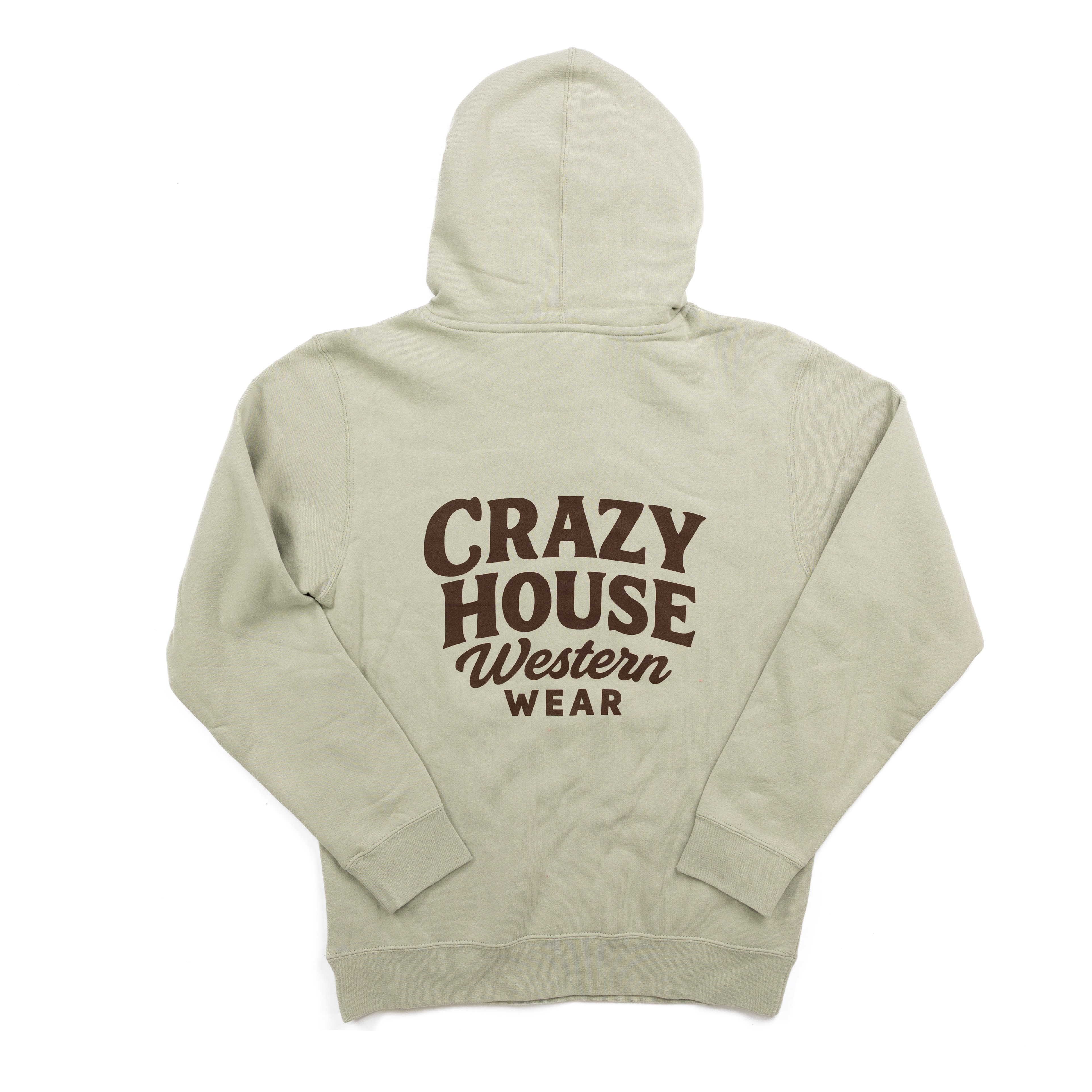 Crazy House Dark Sage Script Hoodie