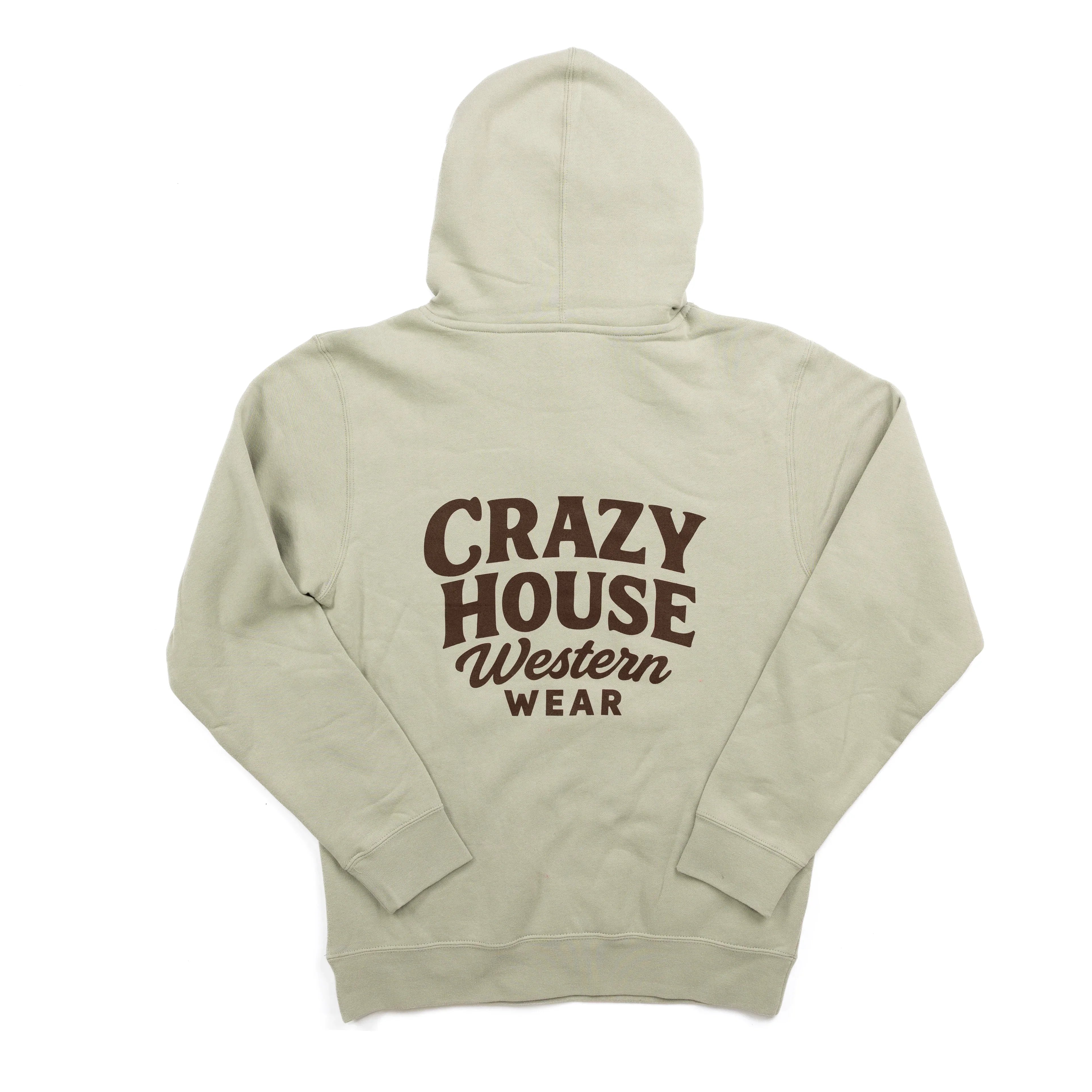 Crazy House Dark Sage Script Hoodie