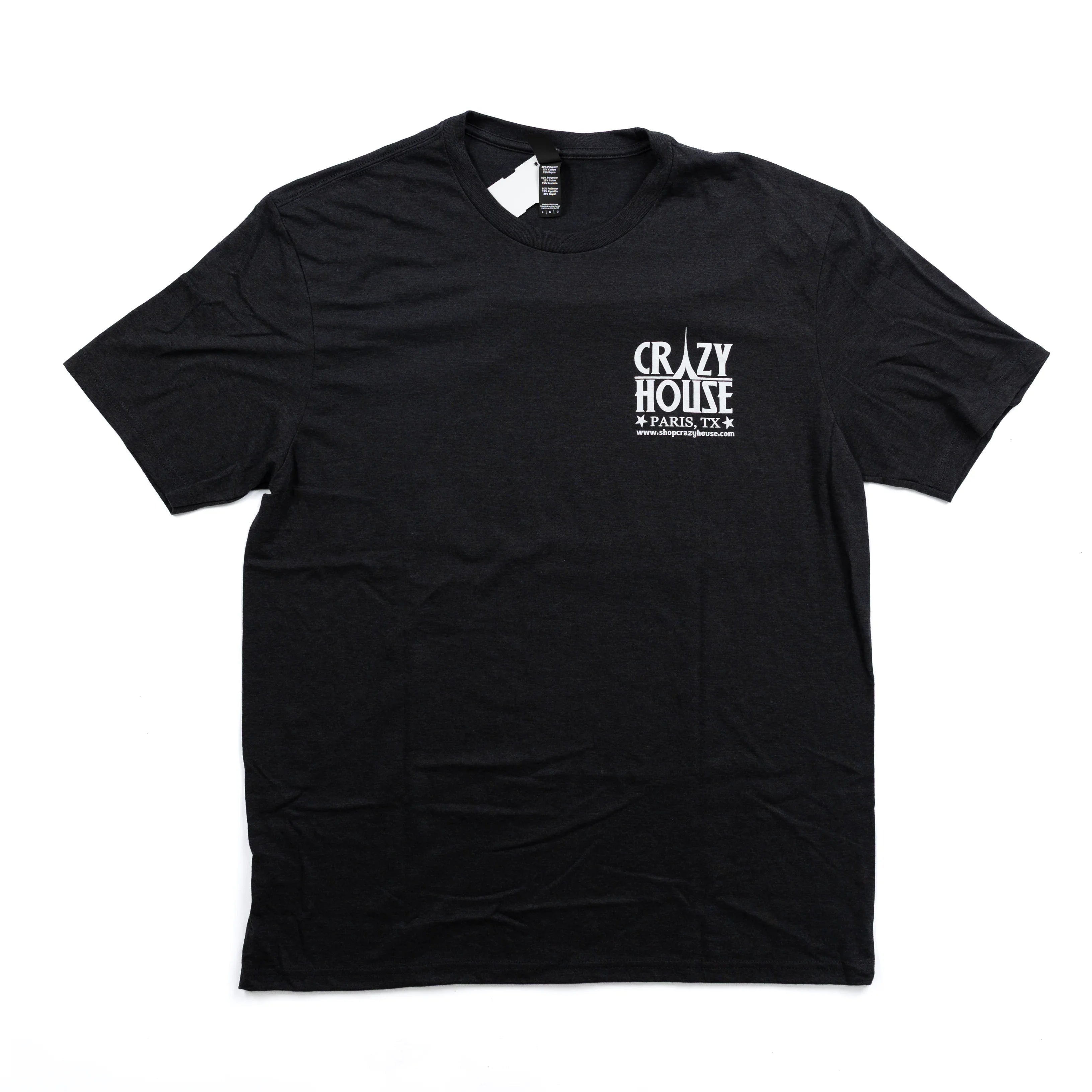 Crazy House Gray American Flag T-shirt