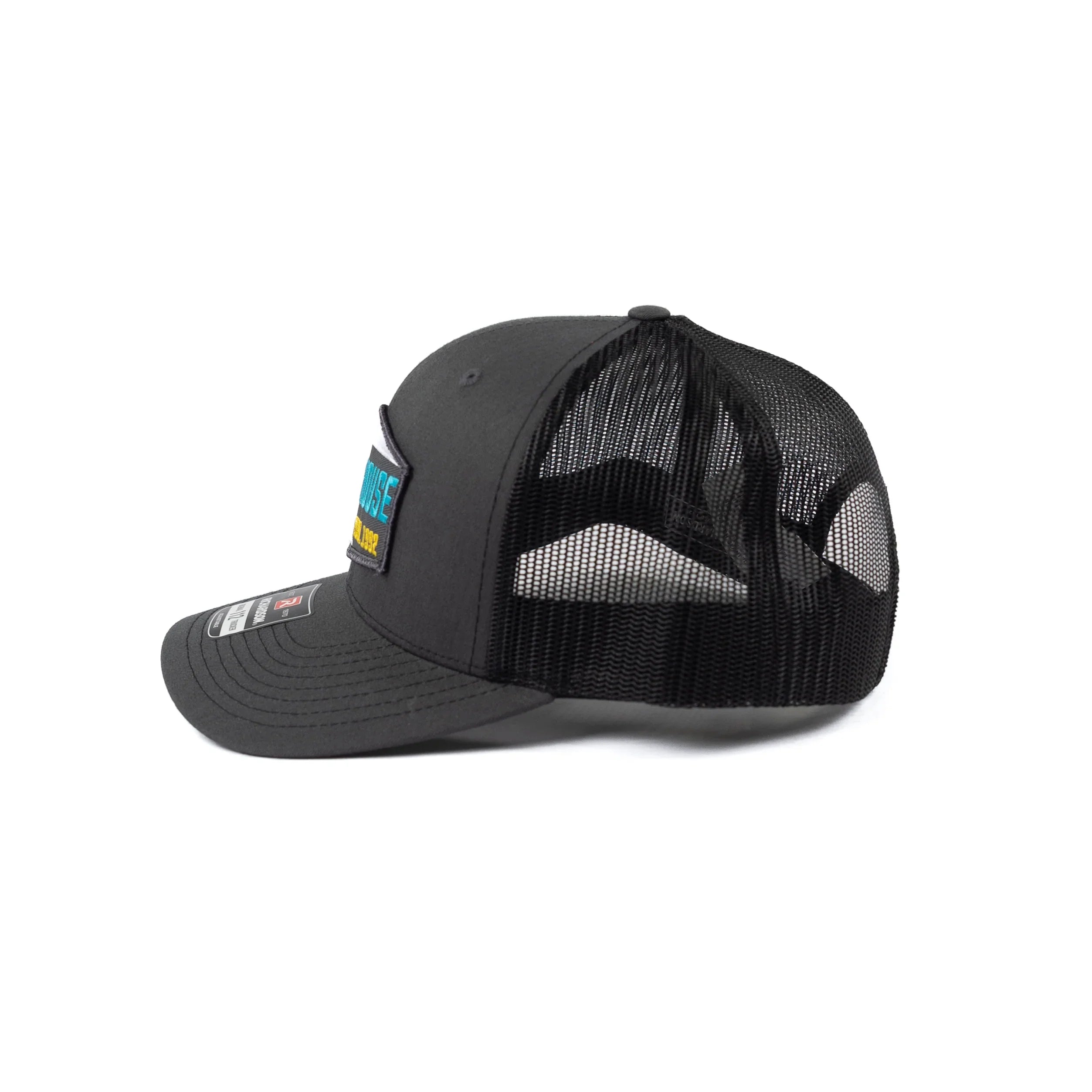 Crazy House Gray and Black Cap with Slanted Twill Patch
