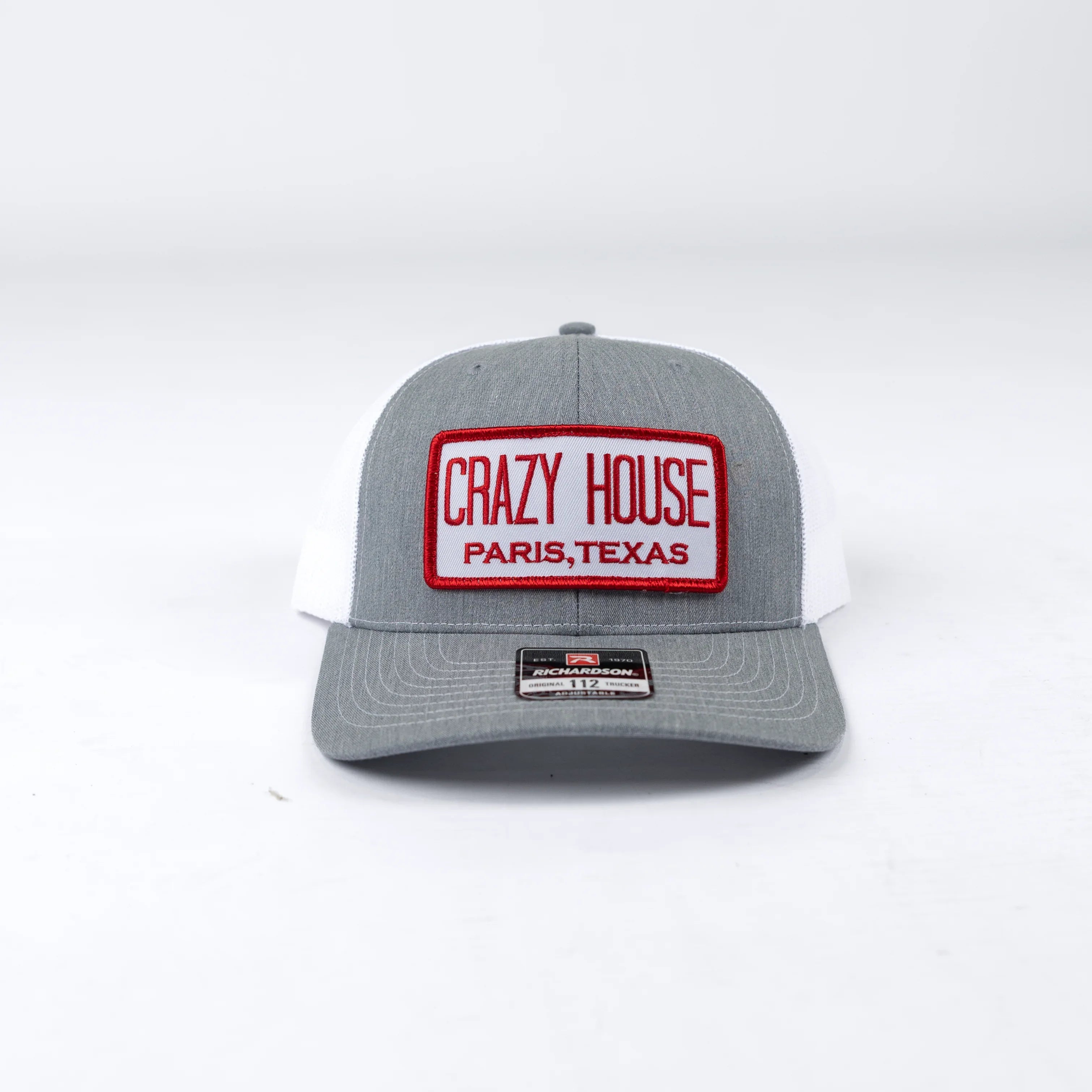 Crazy House Gray and White Cap with Patch