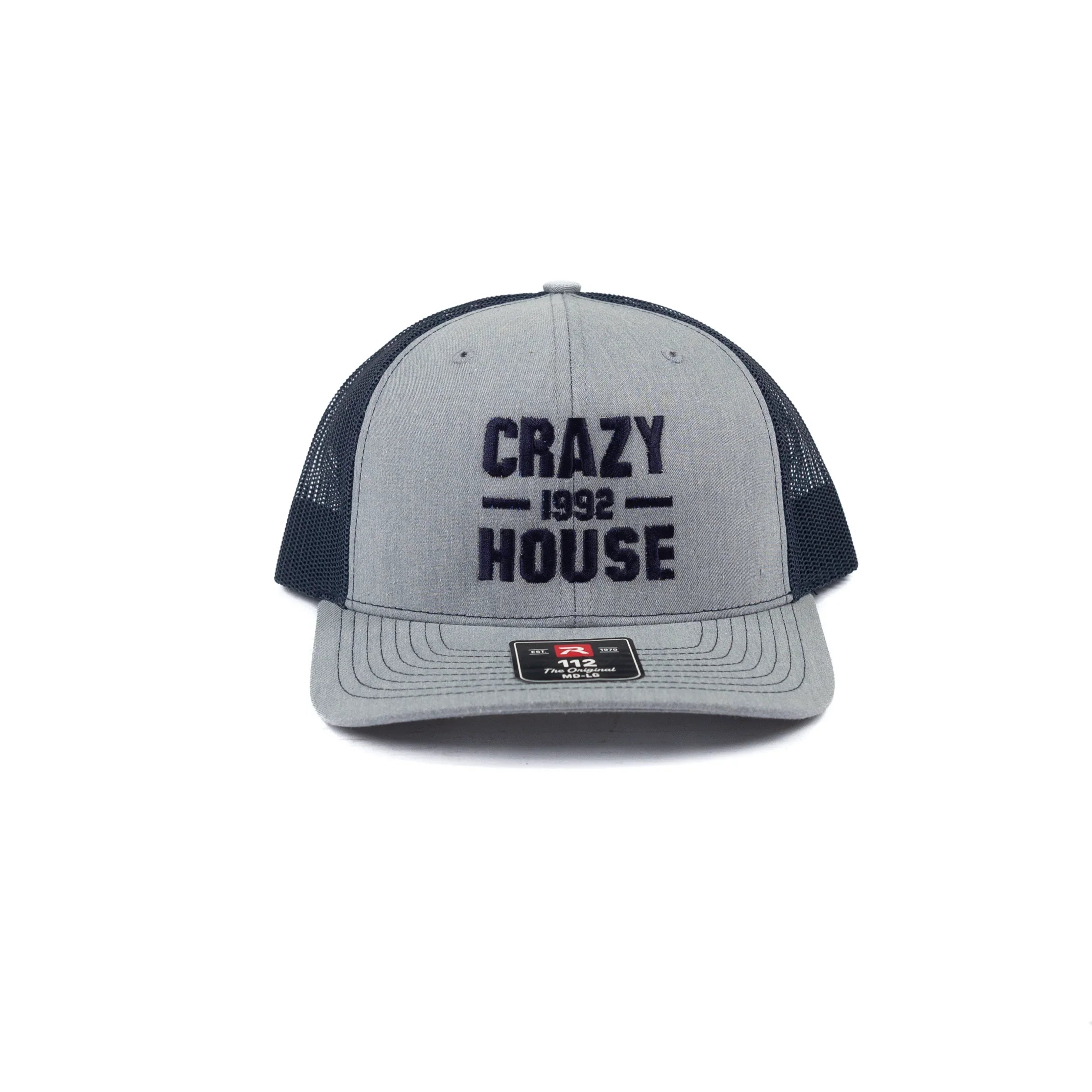 Crazy House Gray Cap with Navy Stitching