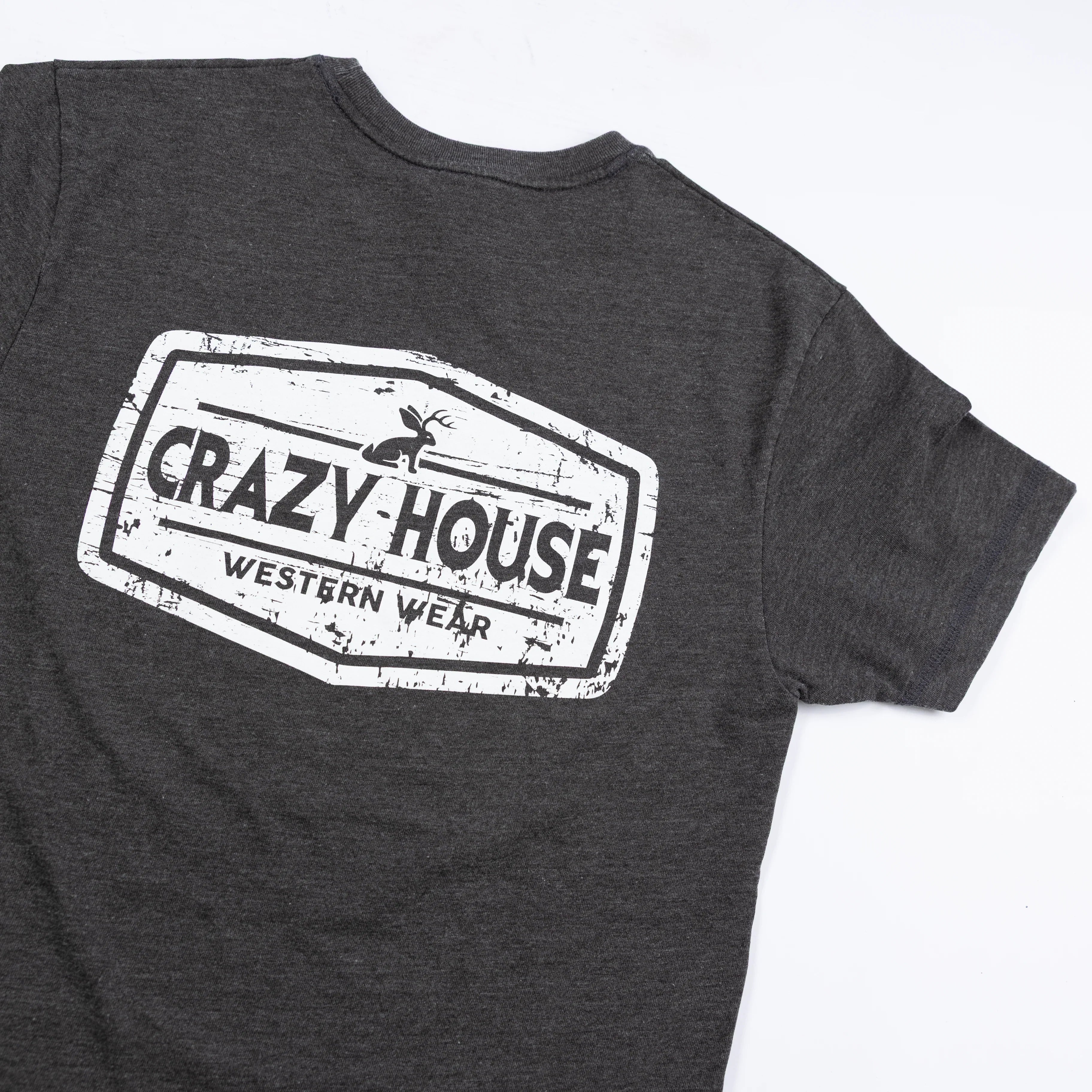 Crazy House Grey and White Jackalope T-shirt