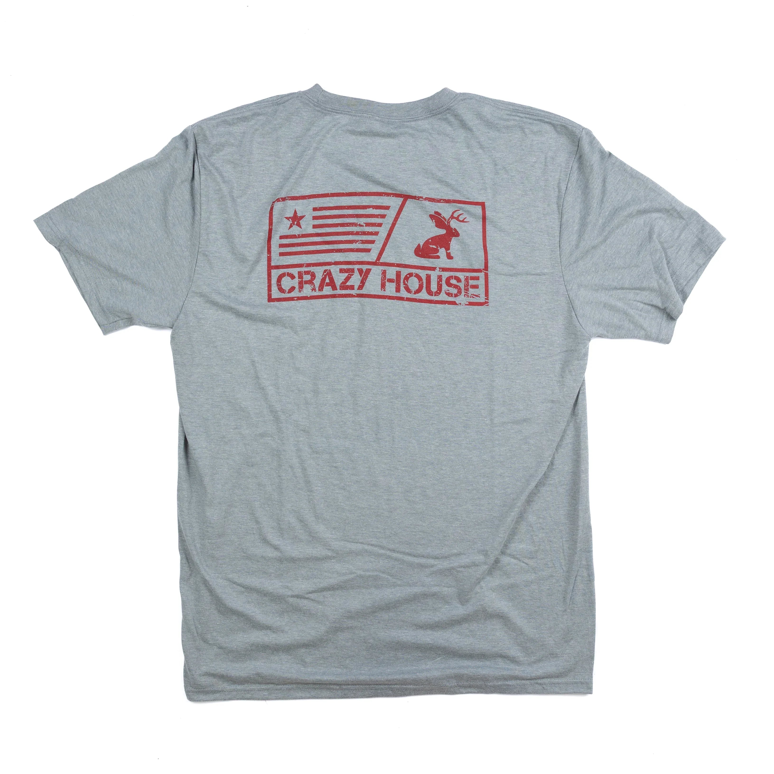 Crazy House Grey Flag with Jackalope T-shirt