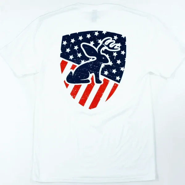 Crazy House Jackalope with Shield Specialty T-shirt