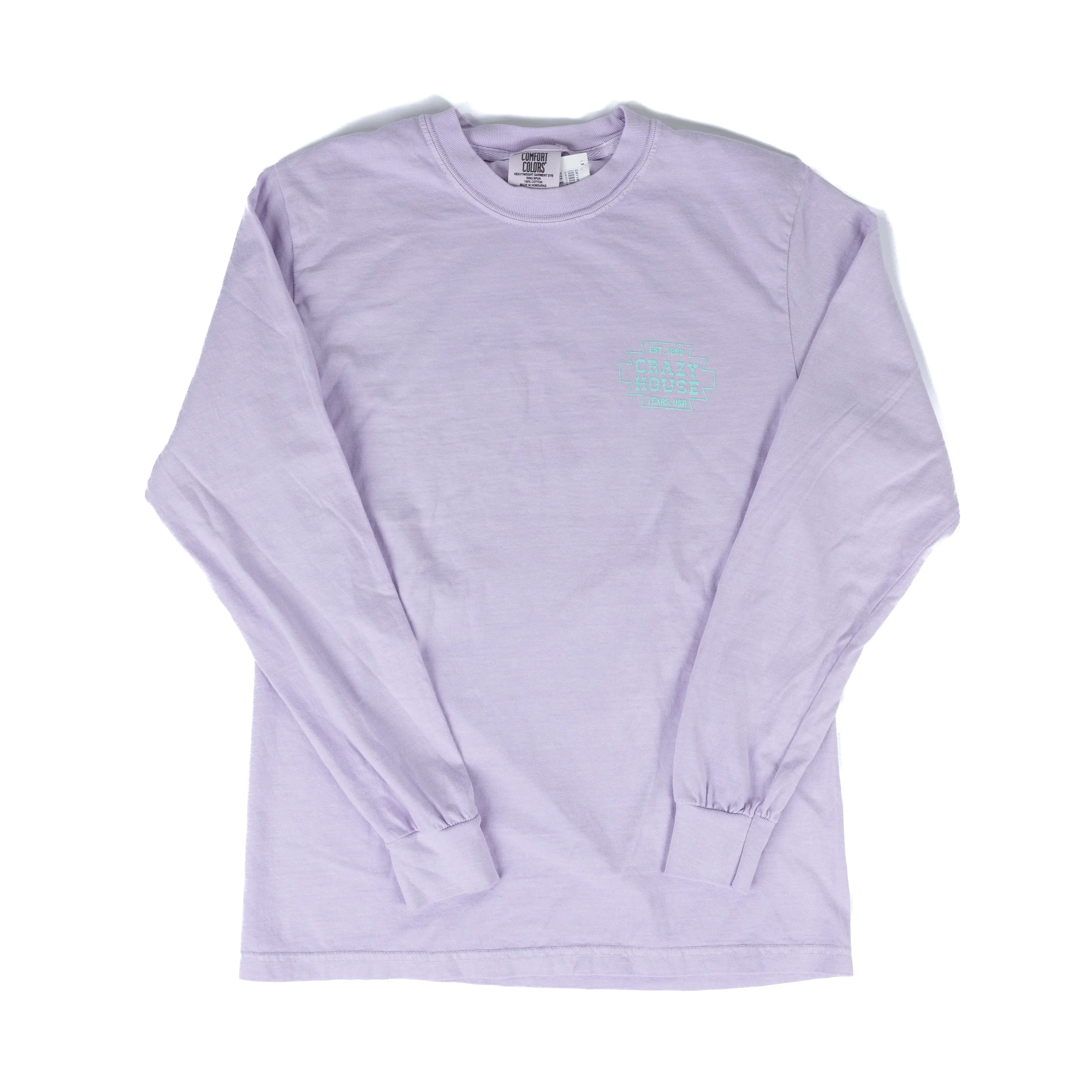 Crazy House Long Sleeve Shirt Orchid With Mint Aztec Print