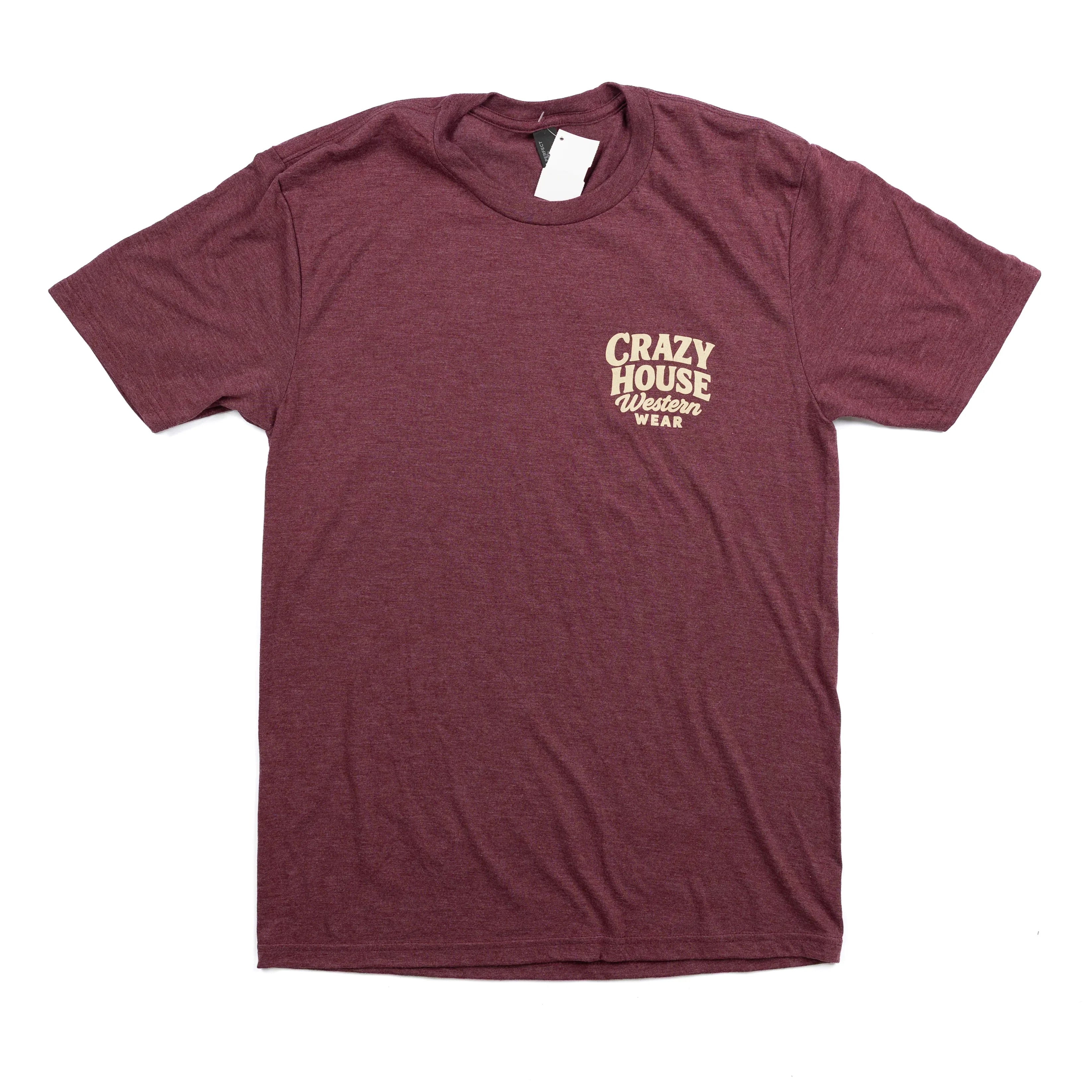 Crazy House Maroon Short Sleeve Script T-shirt