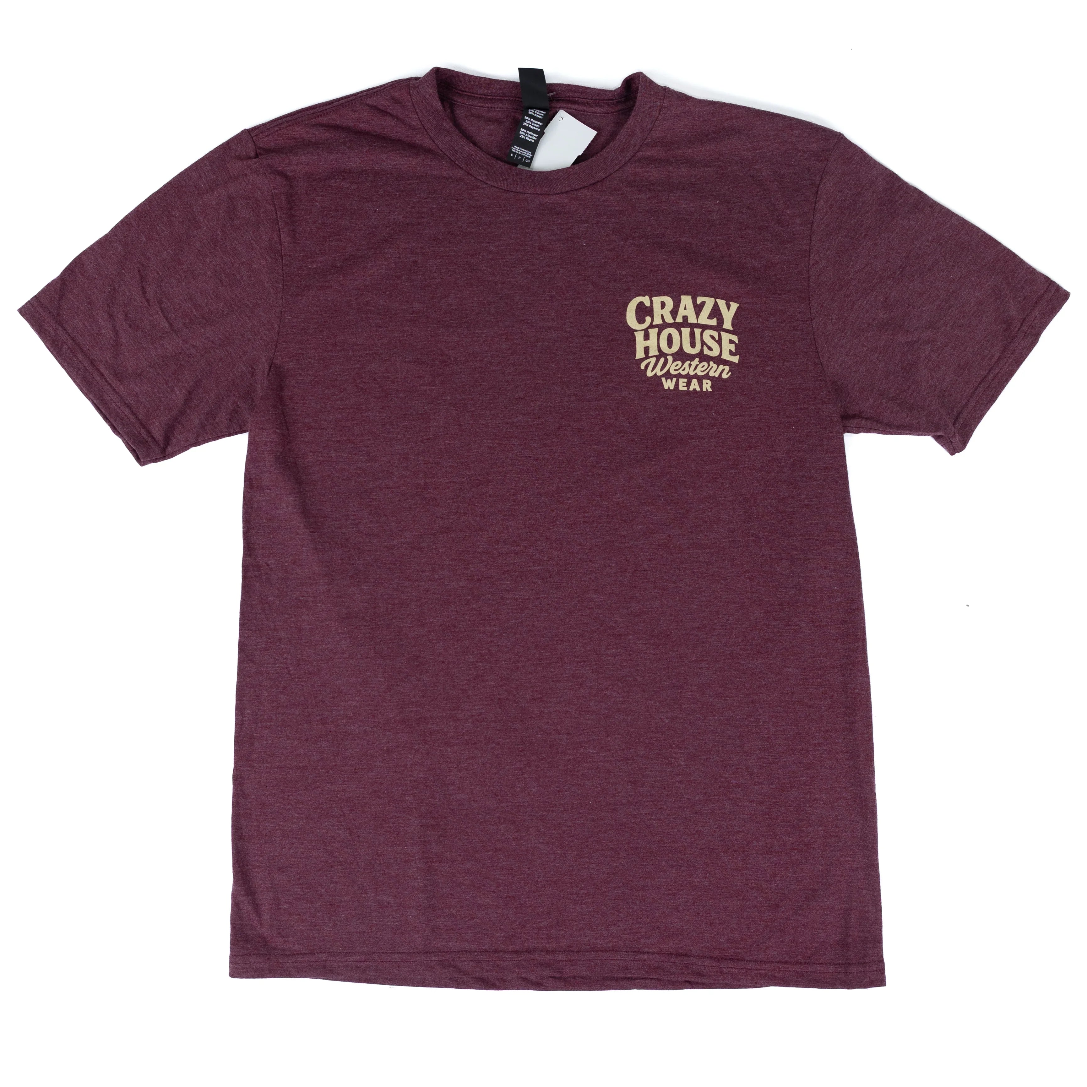Crazy House Maroon Short Sleeve Script T-shirt