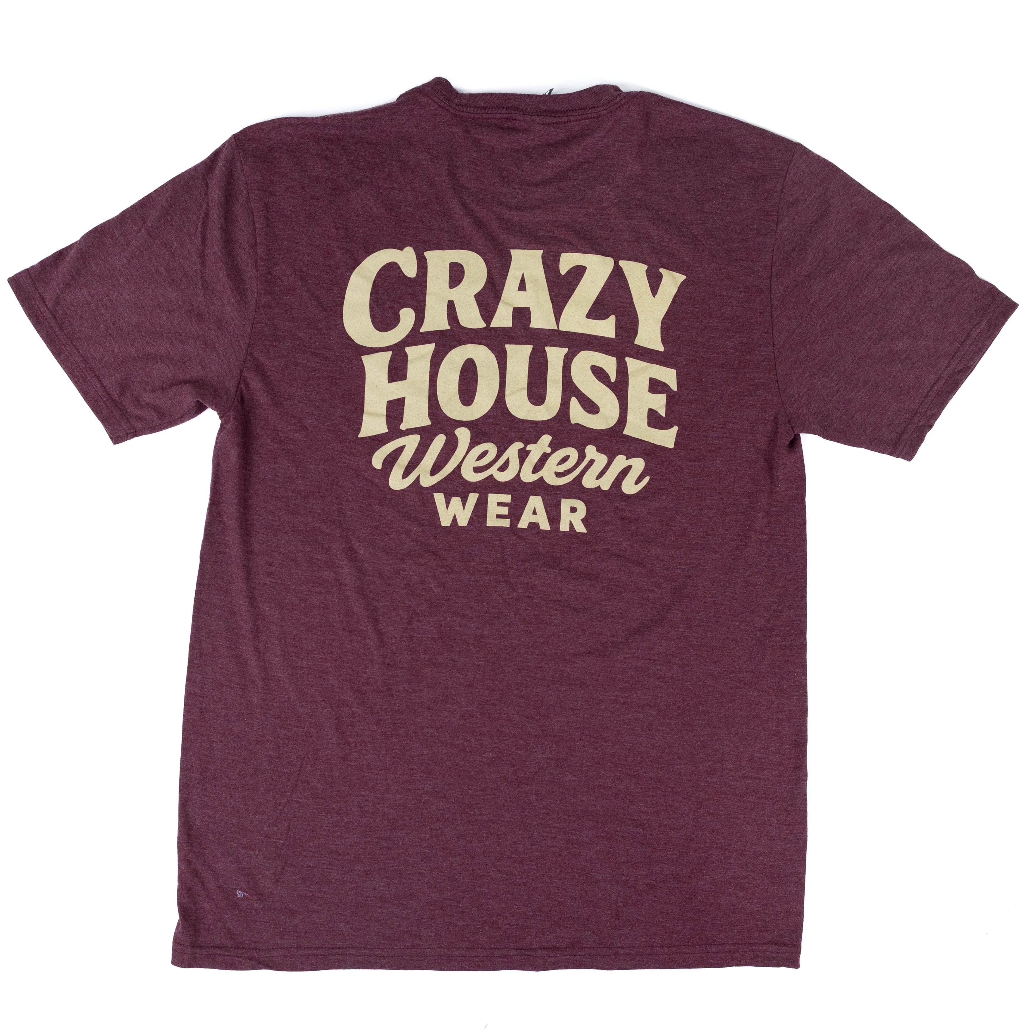 Crazy House Maroon Short Sleeve Script T-shirt