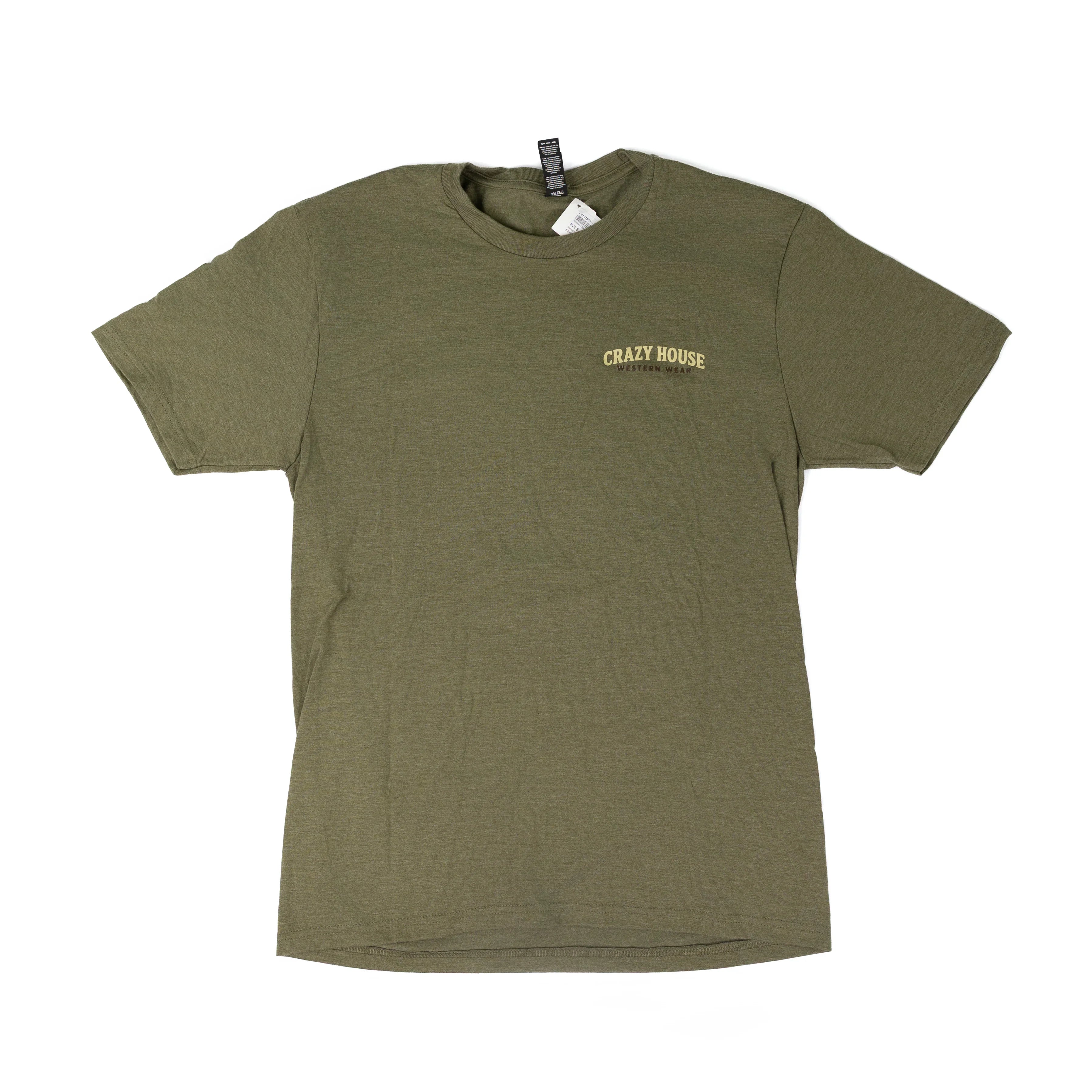 Crazy House Military Green Flying Mallard T-shirt