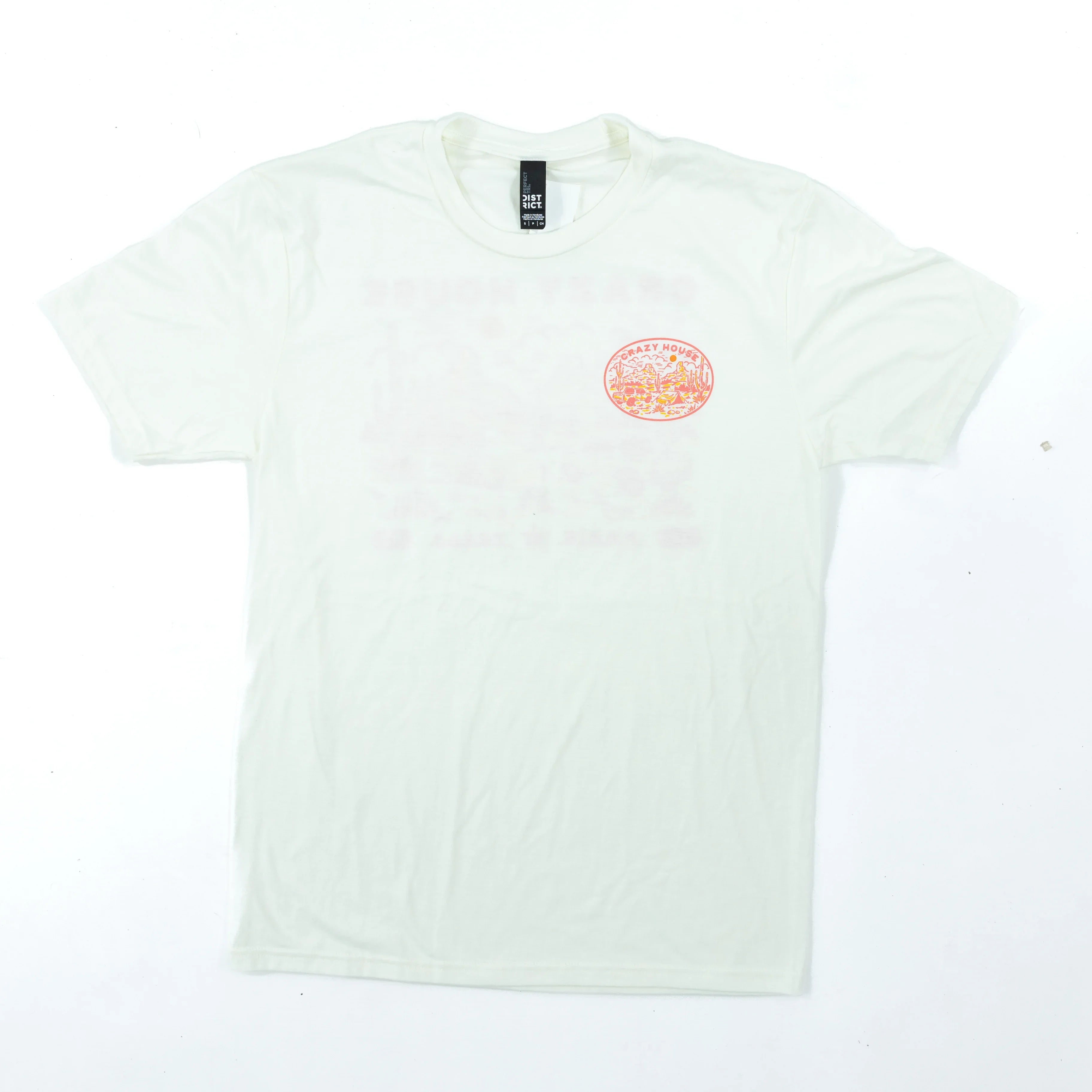 Crazy House Natural Camping Pink and Orange T-shirt