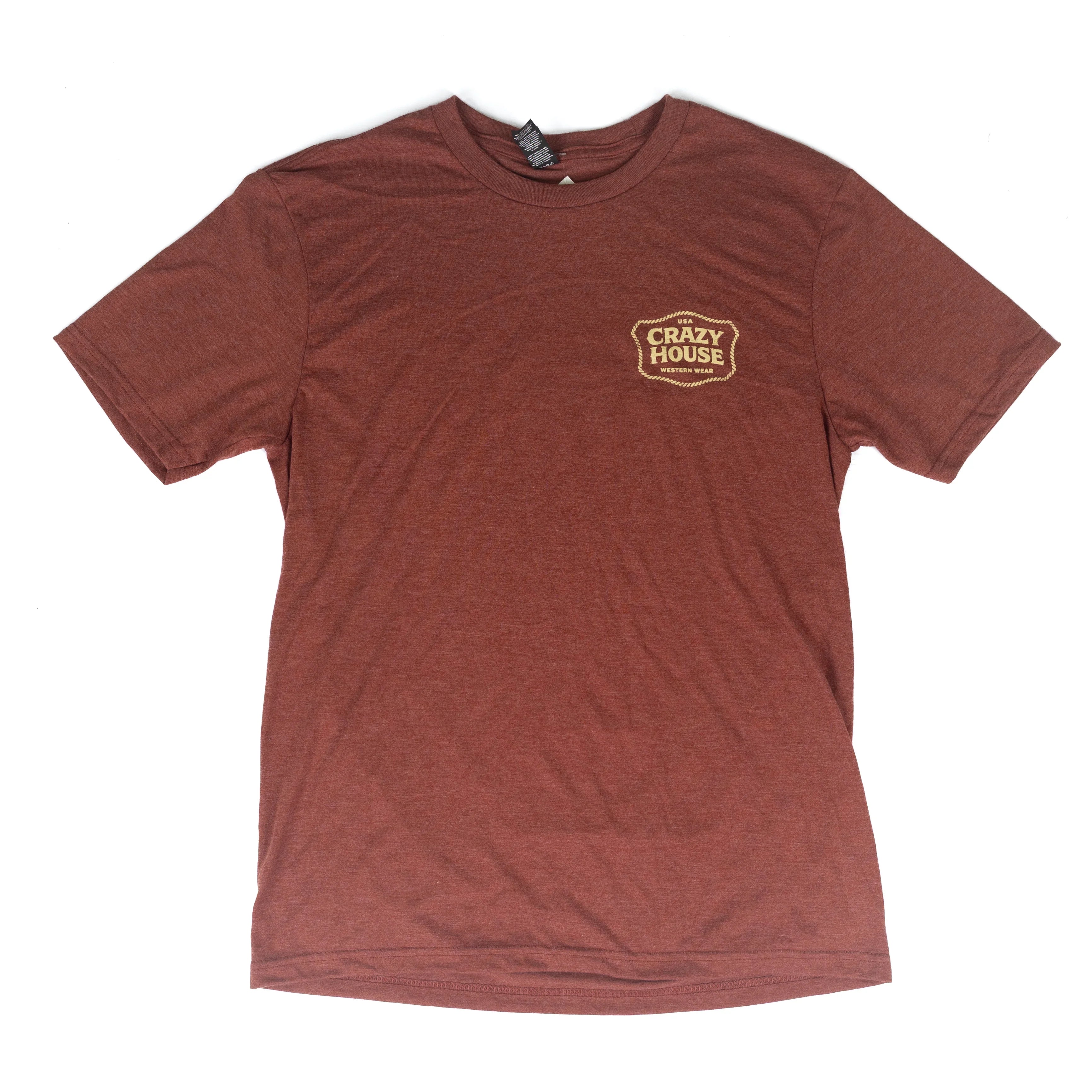 Crazy House Rust Short Sleeve Rope Printed T-shirt