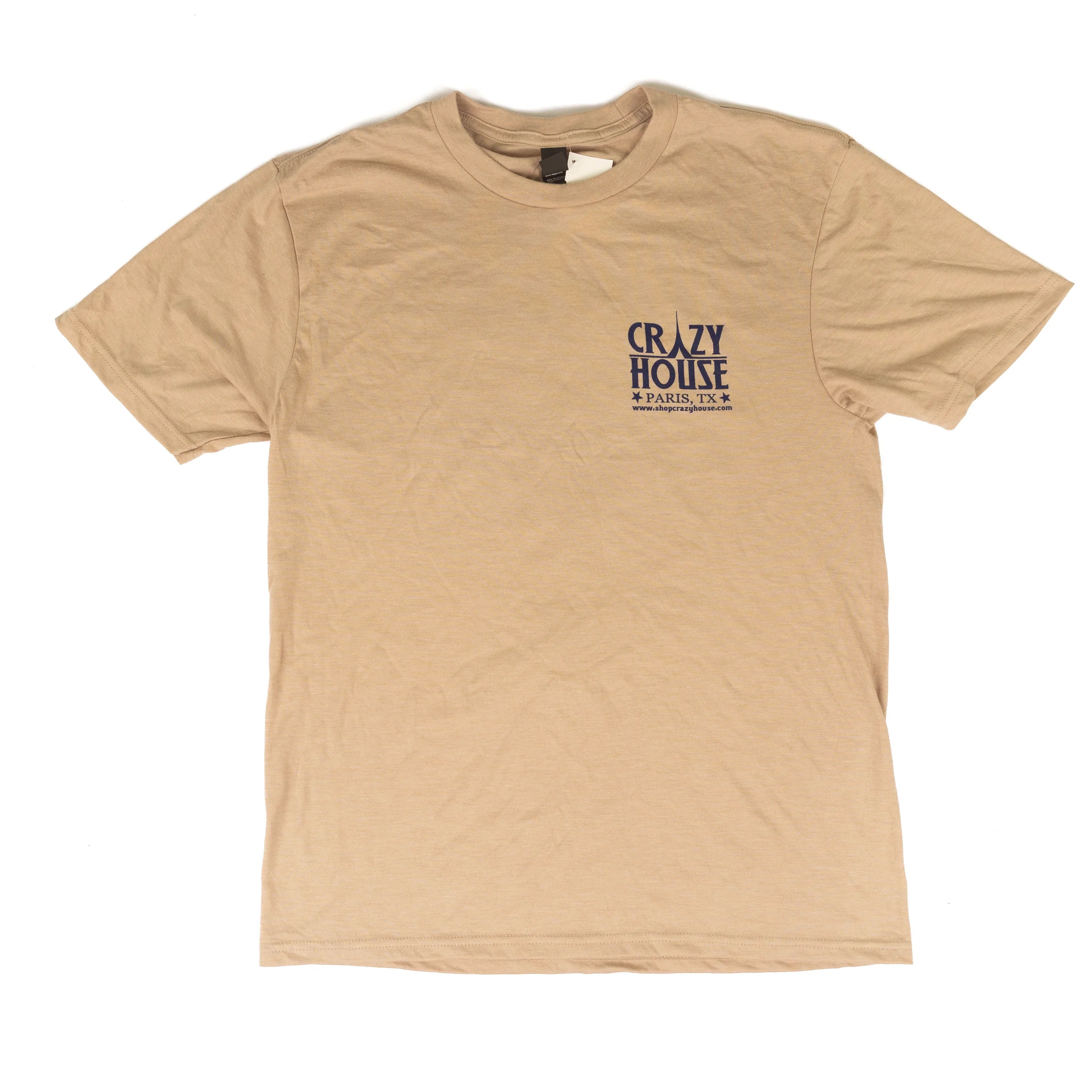 Crazy House Short Sleeve Khaki Printed T-shirt