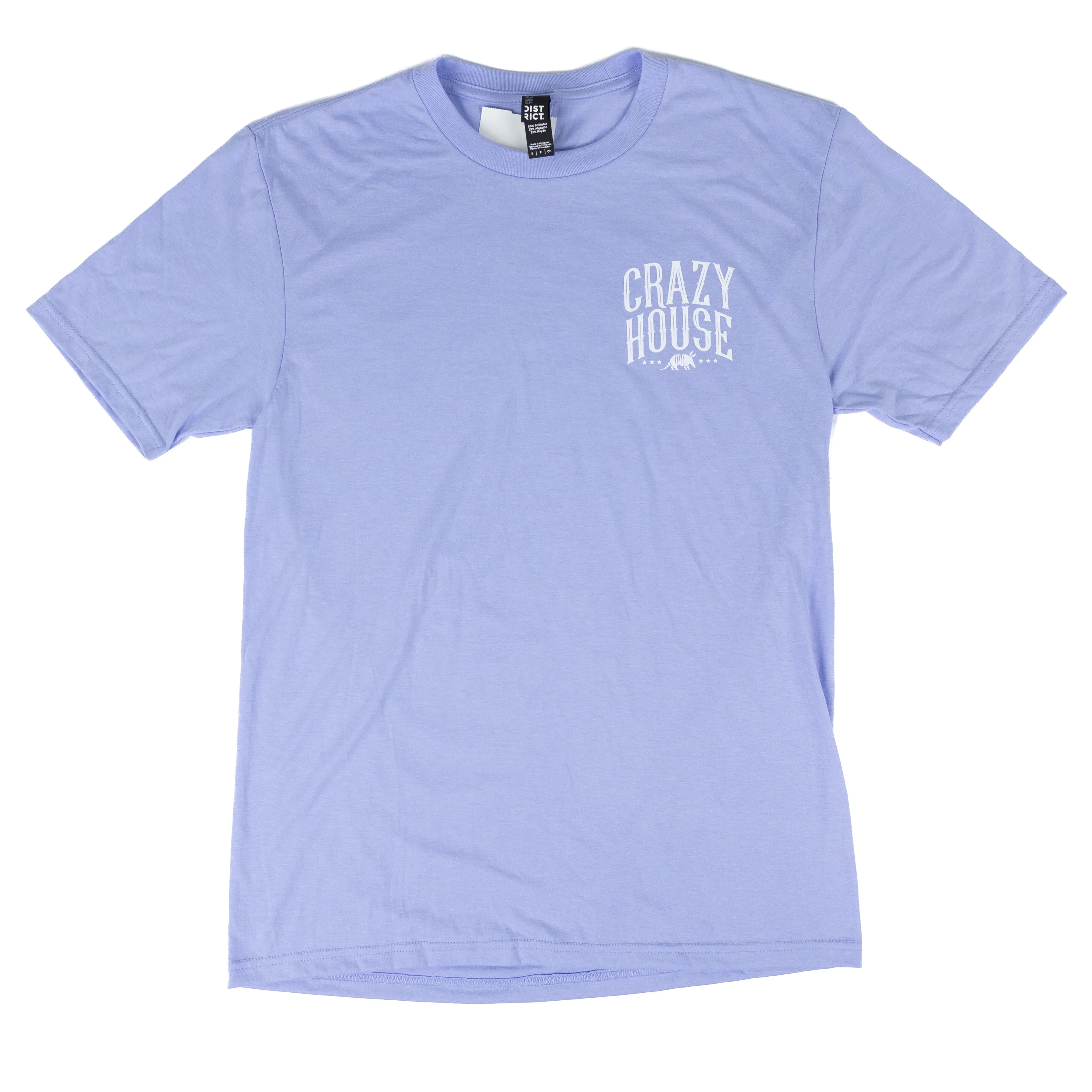 Crazy House Short Sleeve Lilac and White T-shirt