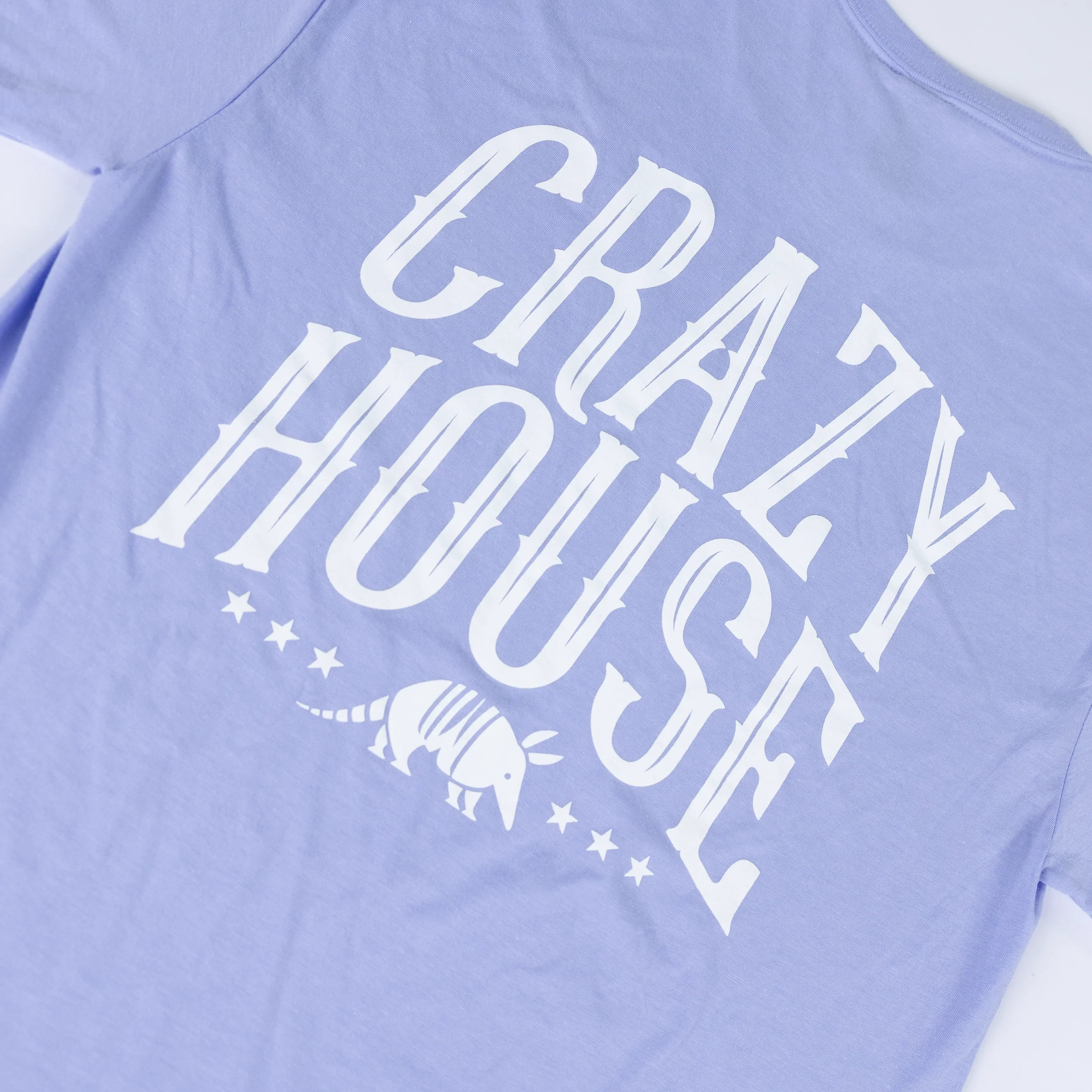 Crazy House Short Sleeve Lilac and White T-shirt
