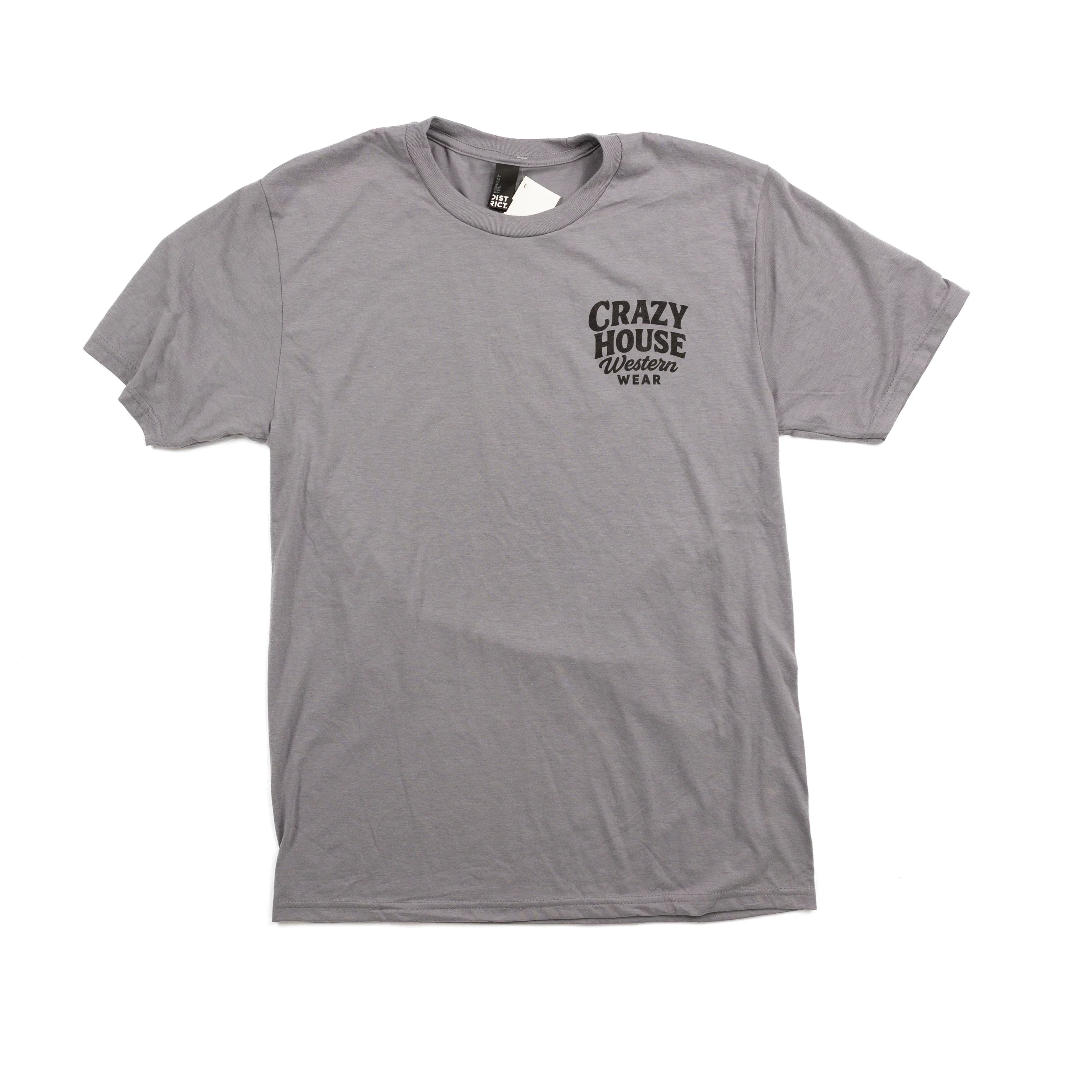 Crazy House Storm Cloud Gray Script T-shirt