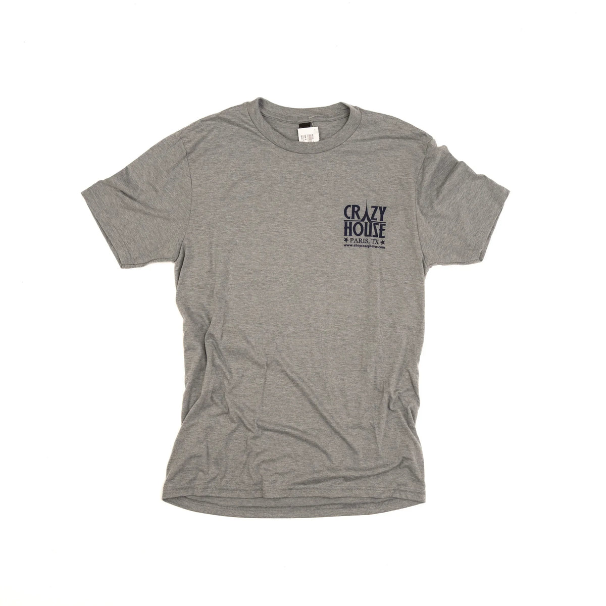 Crazy House T-shirt With Jeep Printed Picture On The Back DM130-HTR-GRY-50201 - Crazy House Western Wear