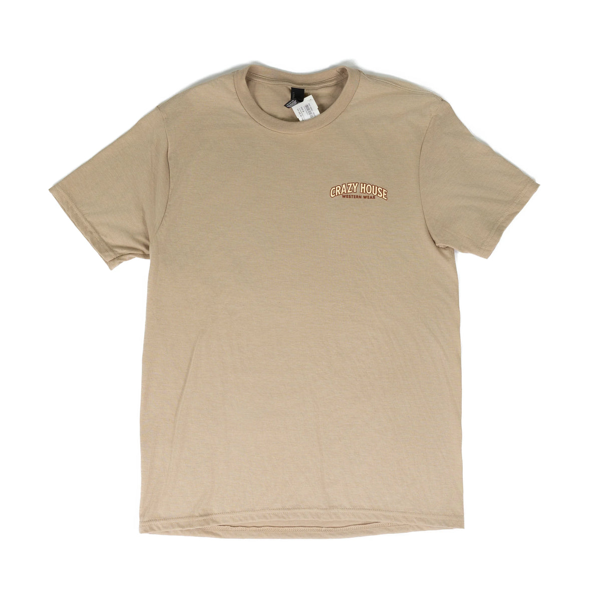 Crazy House Tan T-shirt with Lab in Frame