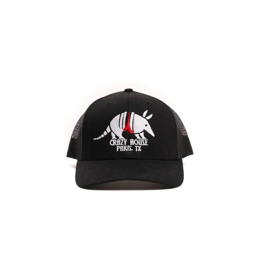 Crazy House Unisex Black Snapback with Armadillo Stitching - Crazy House Western Wear