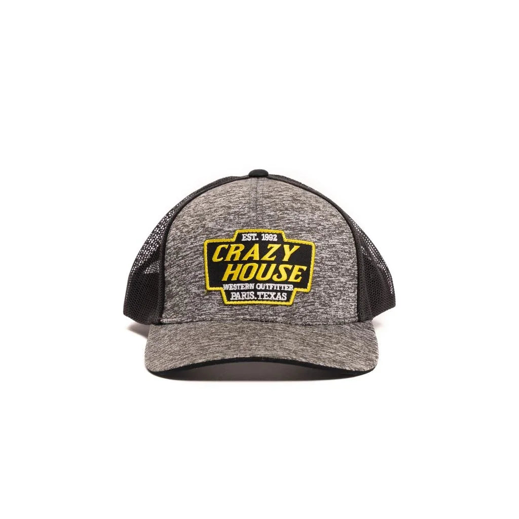 Crazy House Unisex Gray and Black Snapback with Outfitter Patch - Crazy House Western Wear