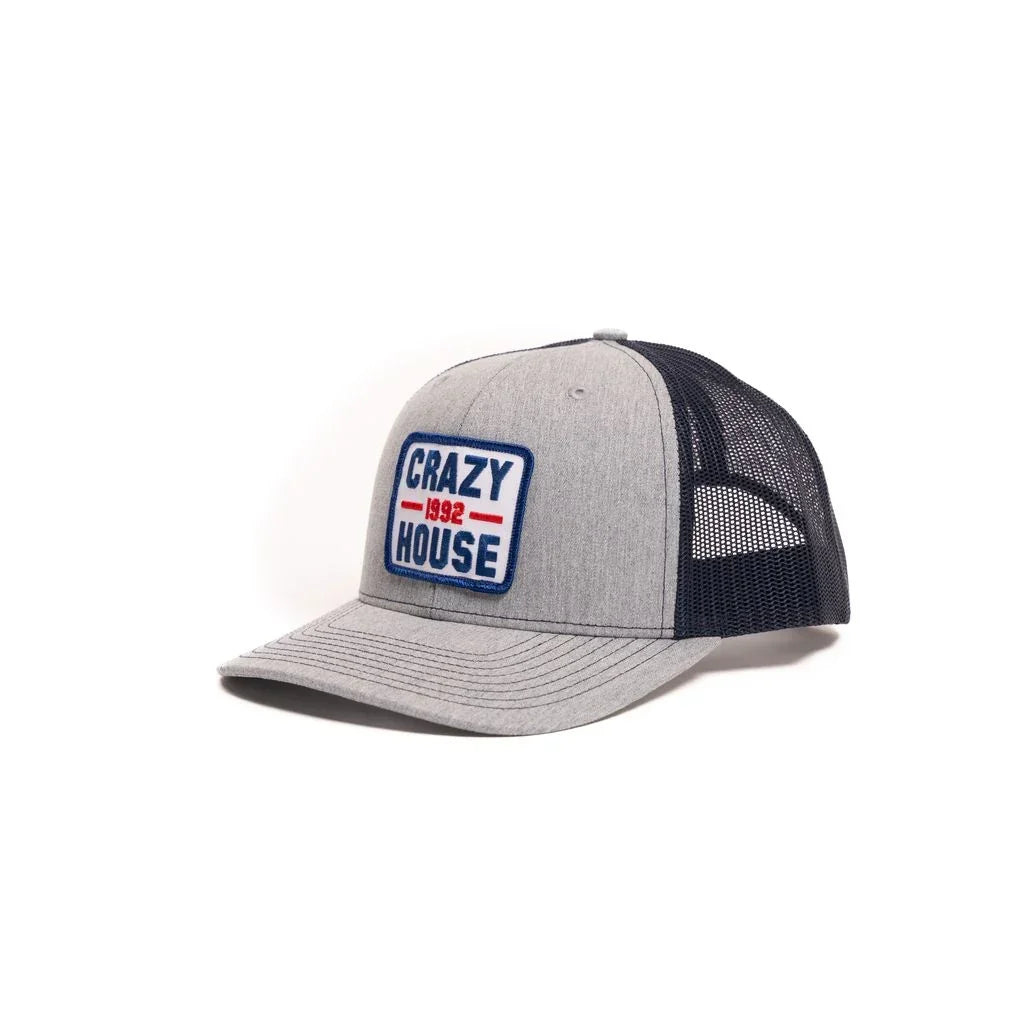 Crazy House Unisex Grey and Navy Snapback Patch - Crazy House Western Wear