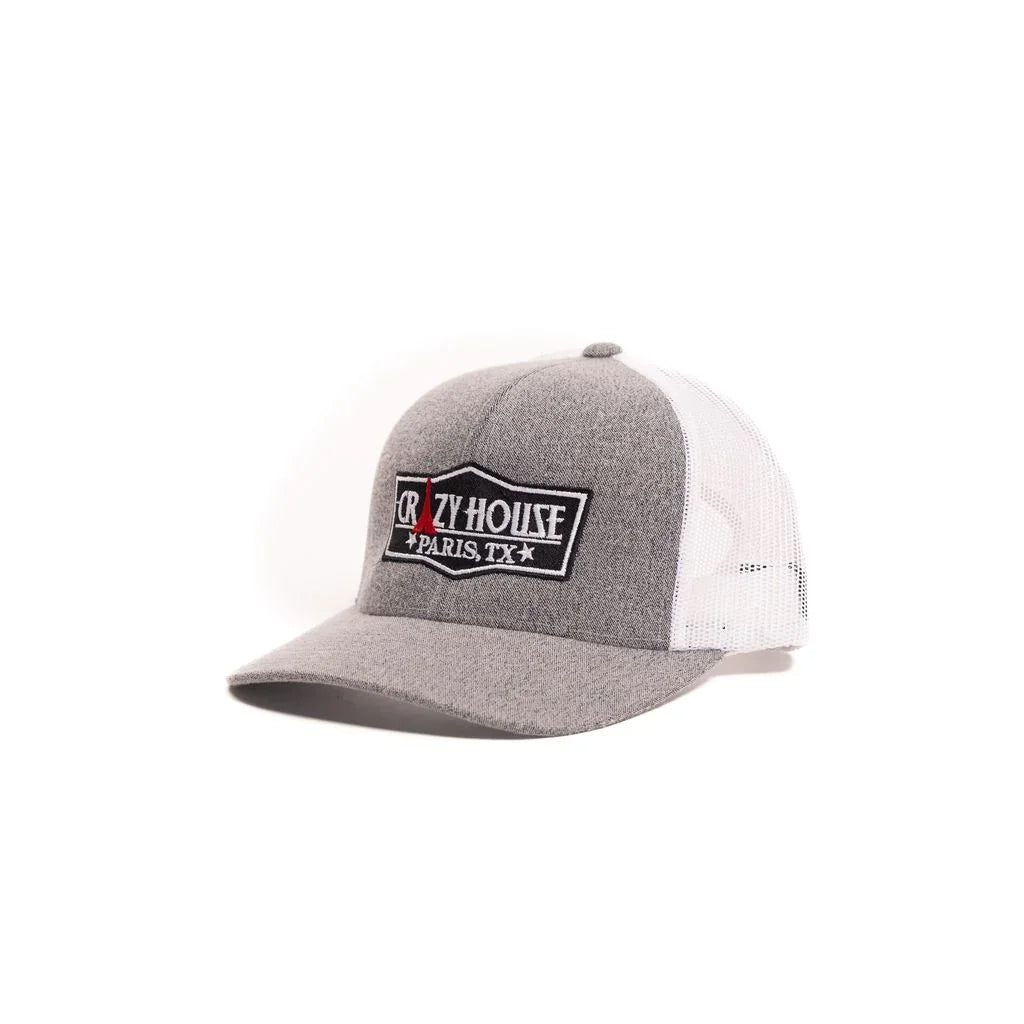 Crazy House Unisex Grey and white Cap wtih OG Crazy House Logo - Crazy House Western Wear
