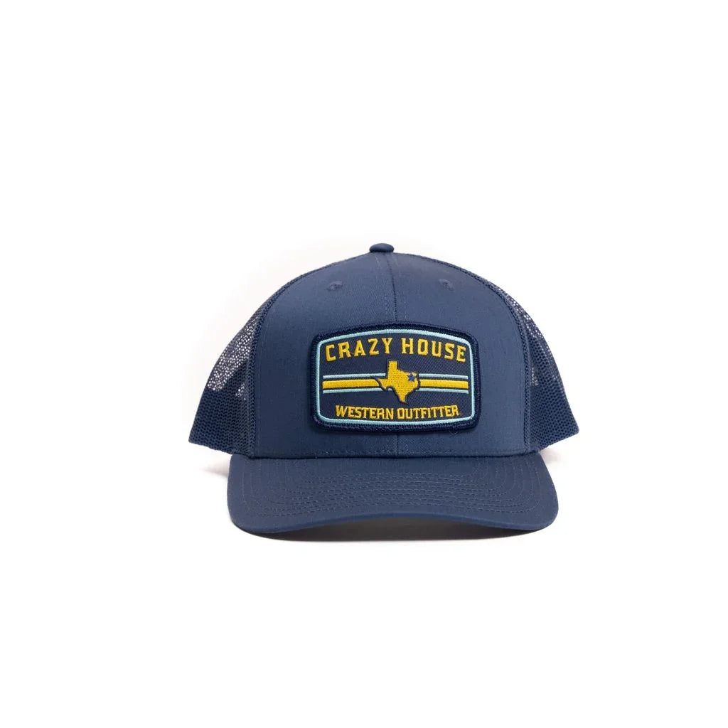 Crazy House Unisex Navy Snapback with Navy Outfitter Patch - Crazy House Western Wear