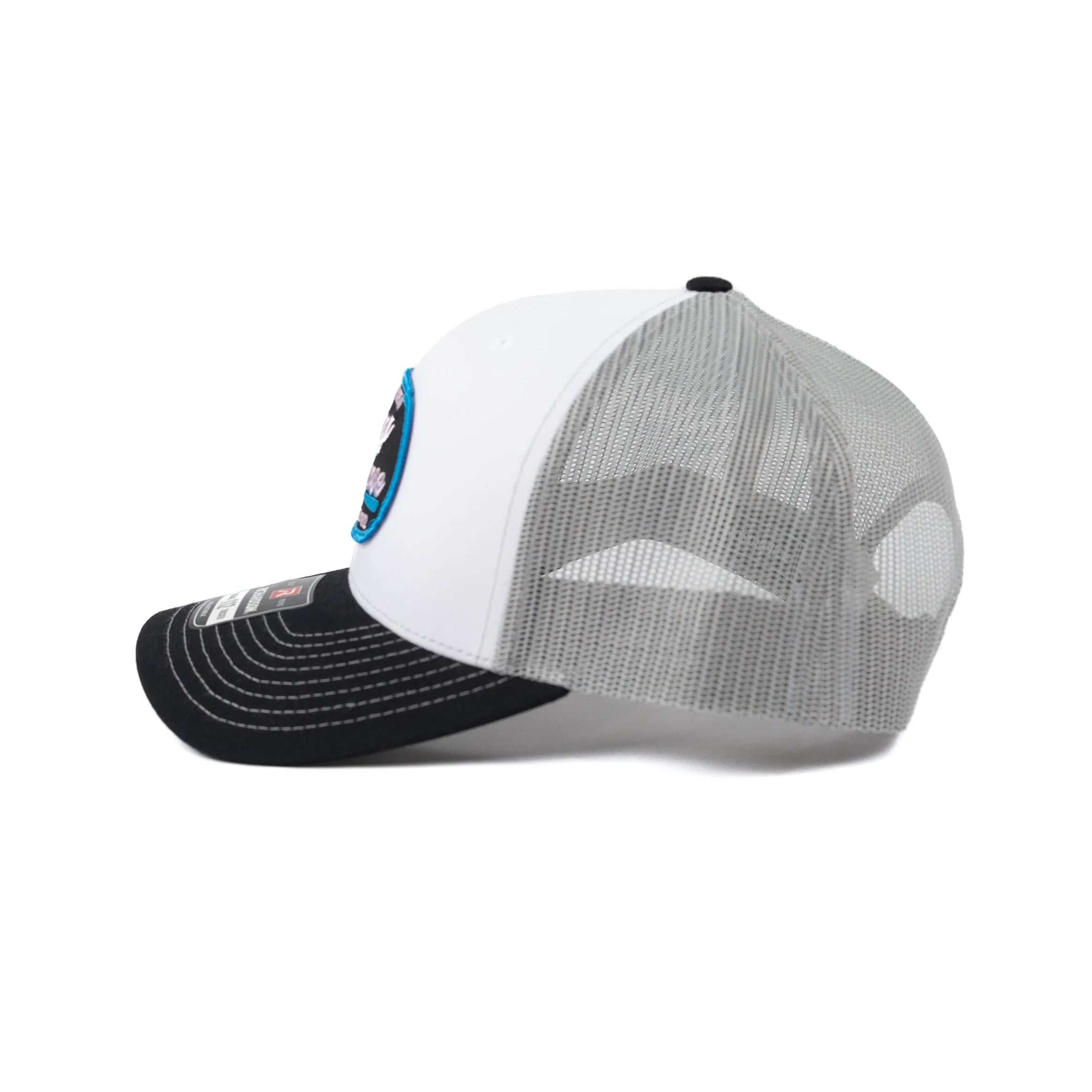 Crazy House White Black and Gray Cap with Vintage Circle Patch