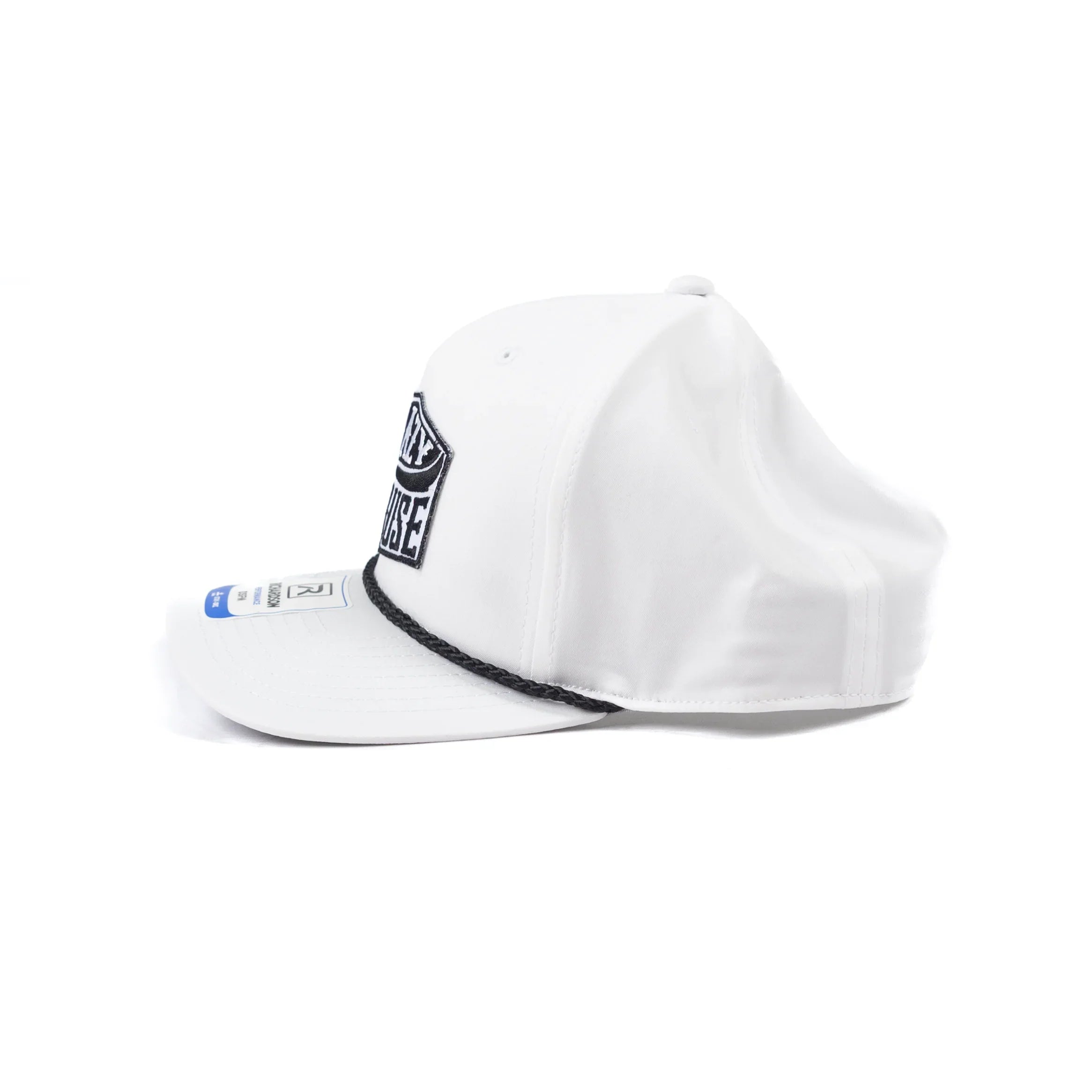 Crazy House White Snapback with Black and White Patch