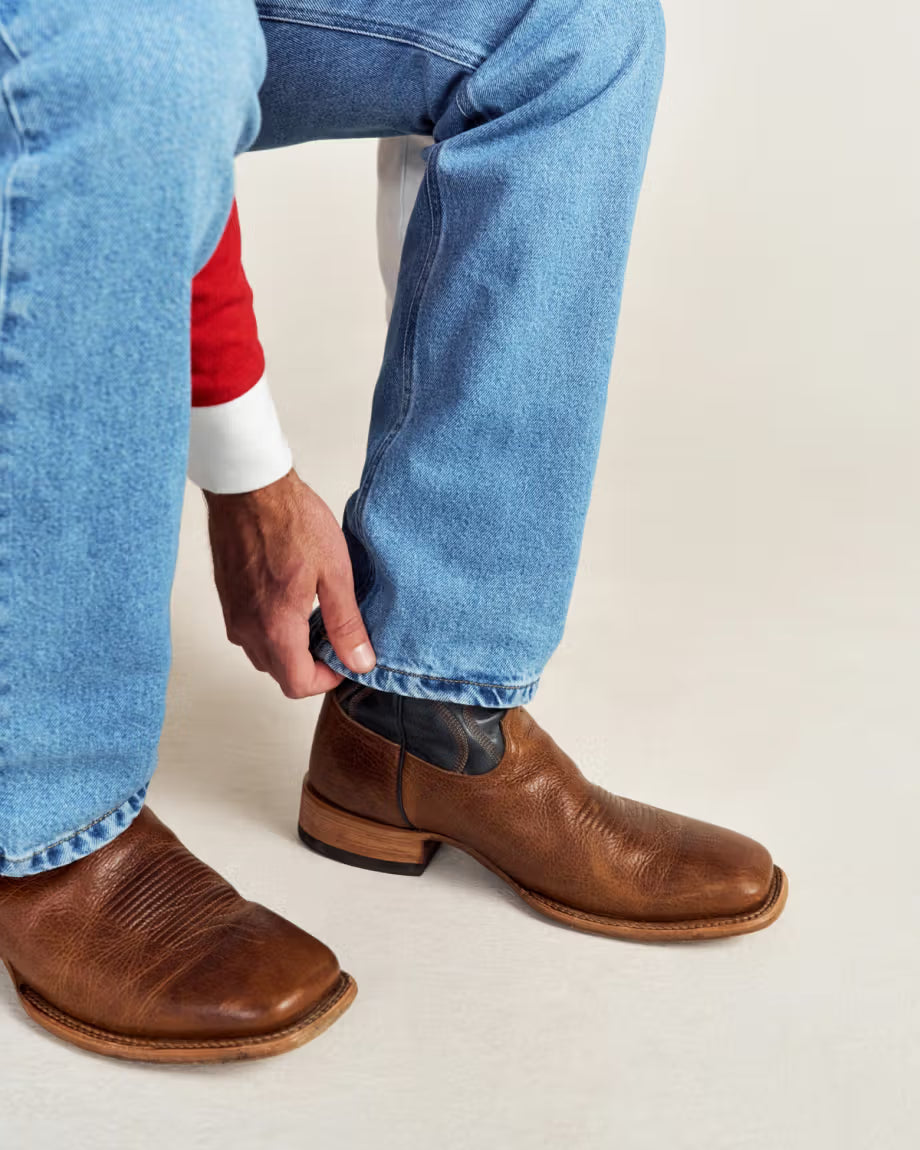 Tecovas Men's Tan/Bison The Doc Square Toe Boot M10031TAN