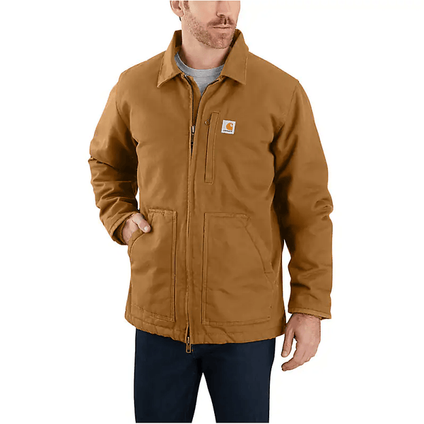 Men's Carhartt Sherpa-Lined Field Jacket - Loose Fit - Washed Duck Men's Carhartt Sherpa-Lined Field Jacket - Loose Fit - Washed Duck