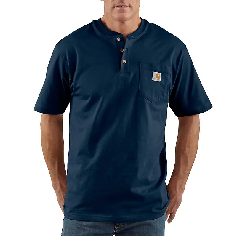 Men's Carhartt Loose Fit Short Sleeve Pocket T-shirt Navy K84-NVY - Crazy House Western Wear